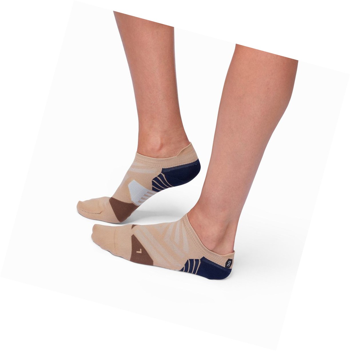 Calze Running Donna On Low Marroni Rosa Grigie | 05YWUDSOG
