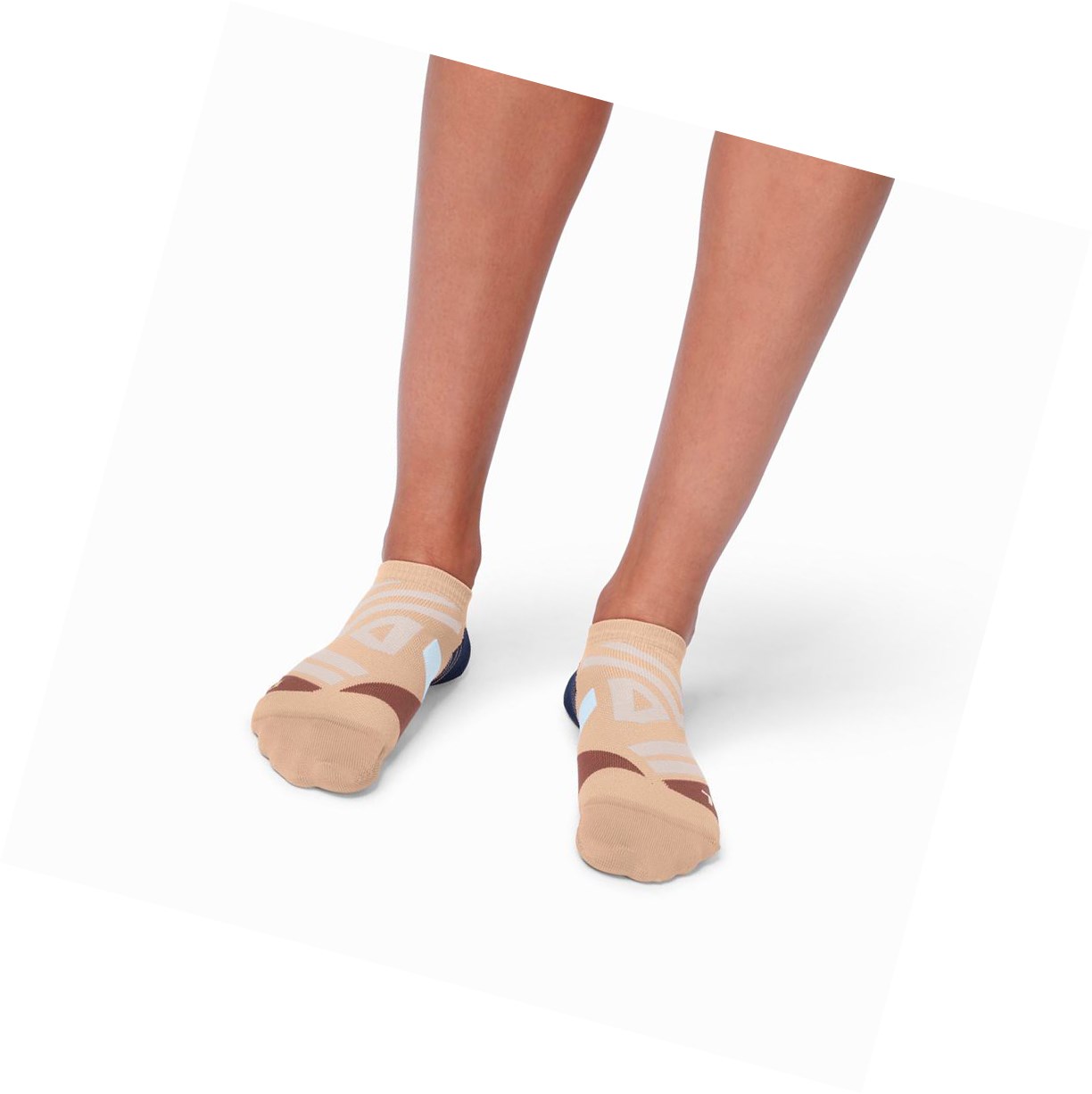 Calze Running Uomo On Low Marroni Rosa Grigie | 94UJCABOM