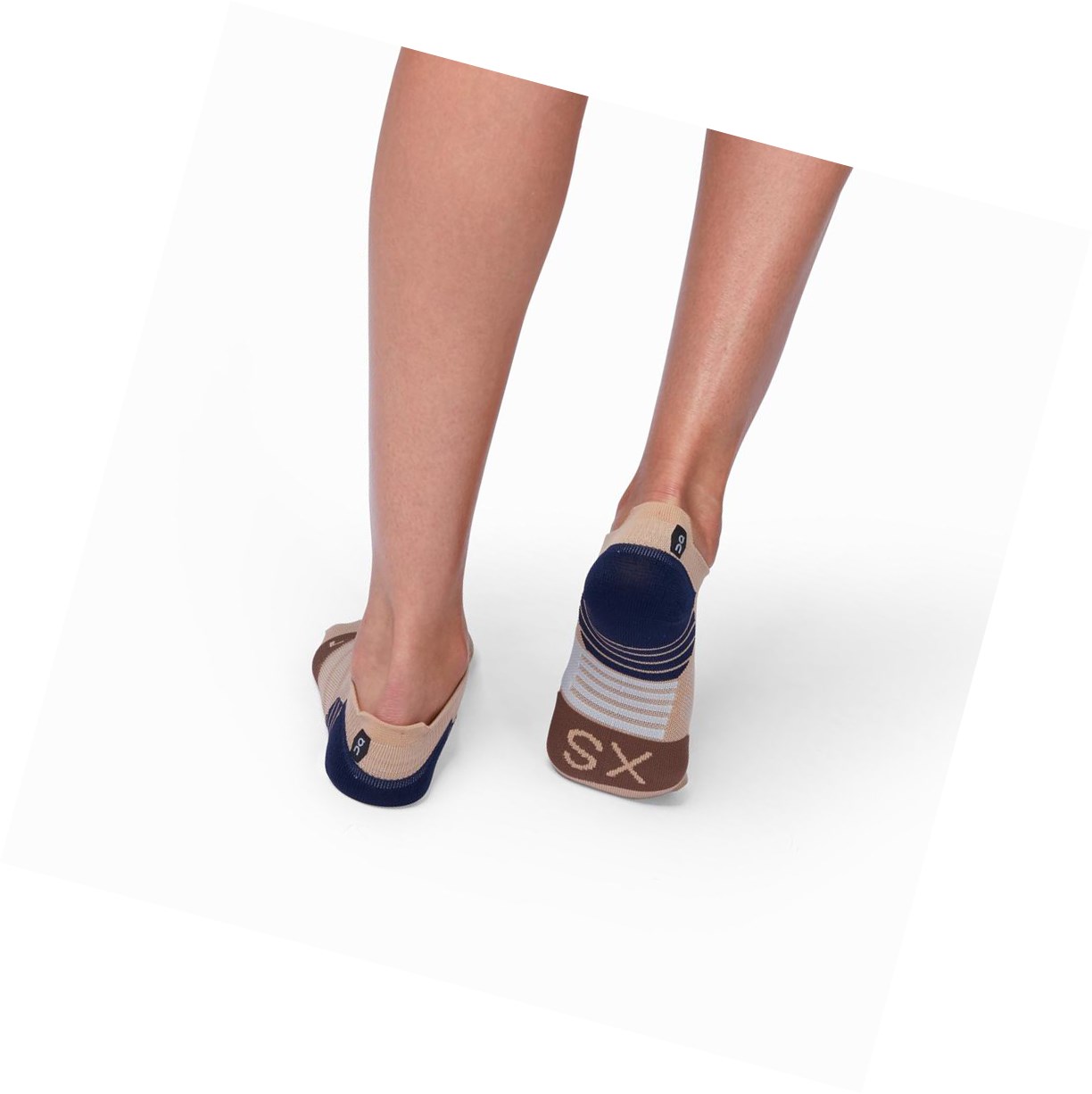 Calze Running Uomo On Low Marroni Rosa Grigie | 94UJCABOM