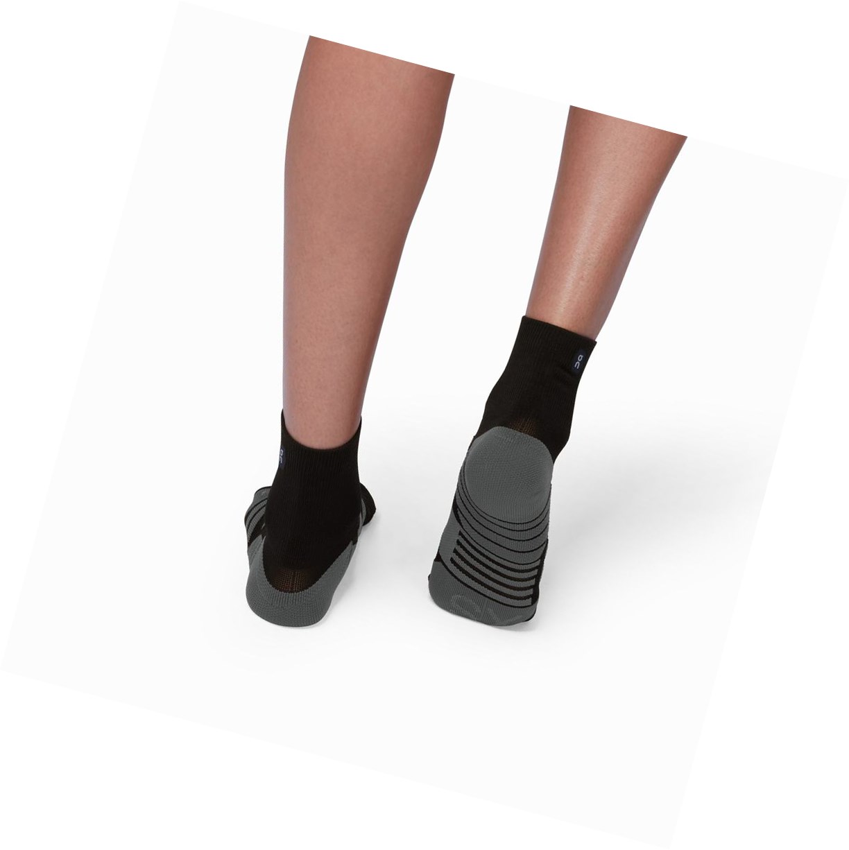 Calze Running Uomo On Mid Nere Grigie | 02RAGWFHM