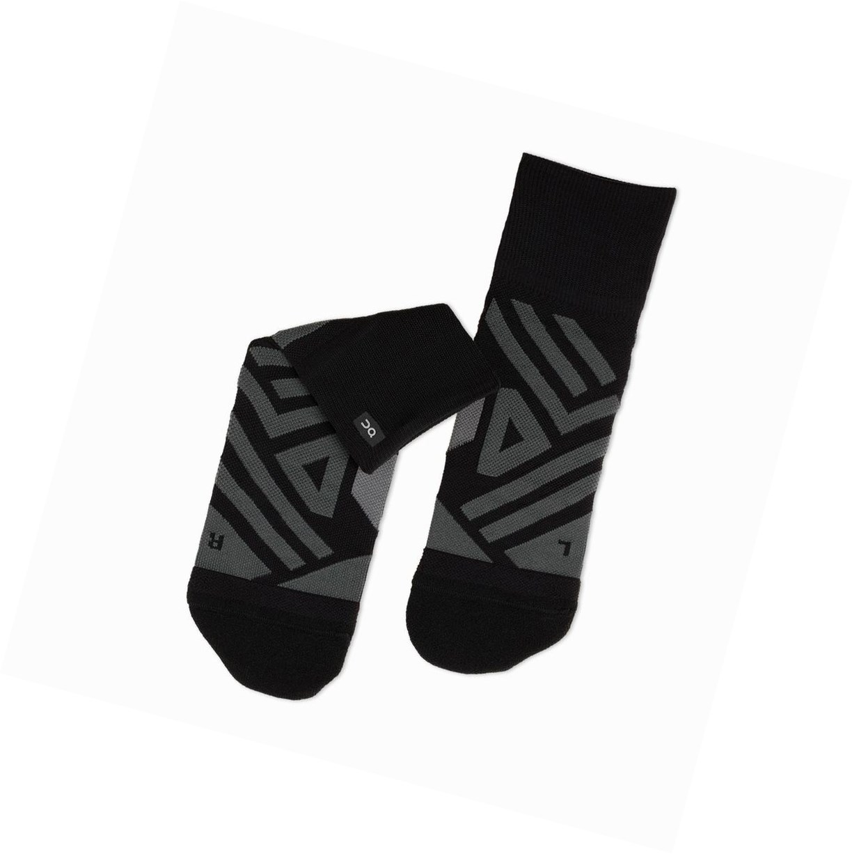 Calze Running Uomo On Mid Nere Grigie | 02RAGWFHM