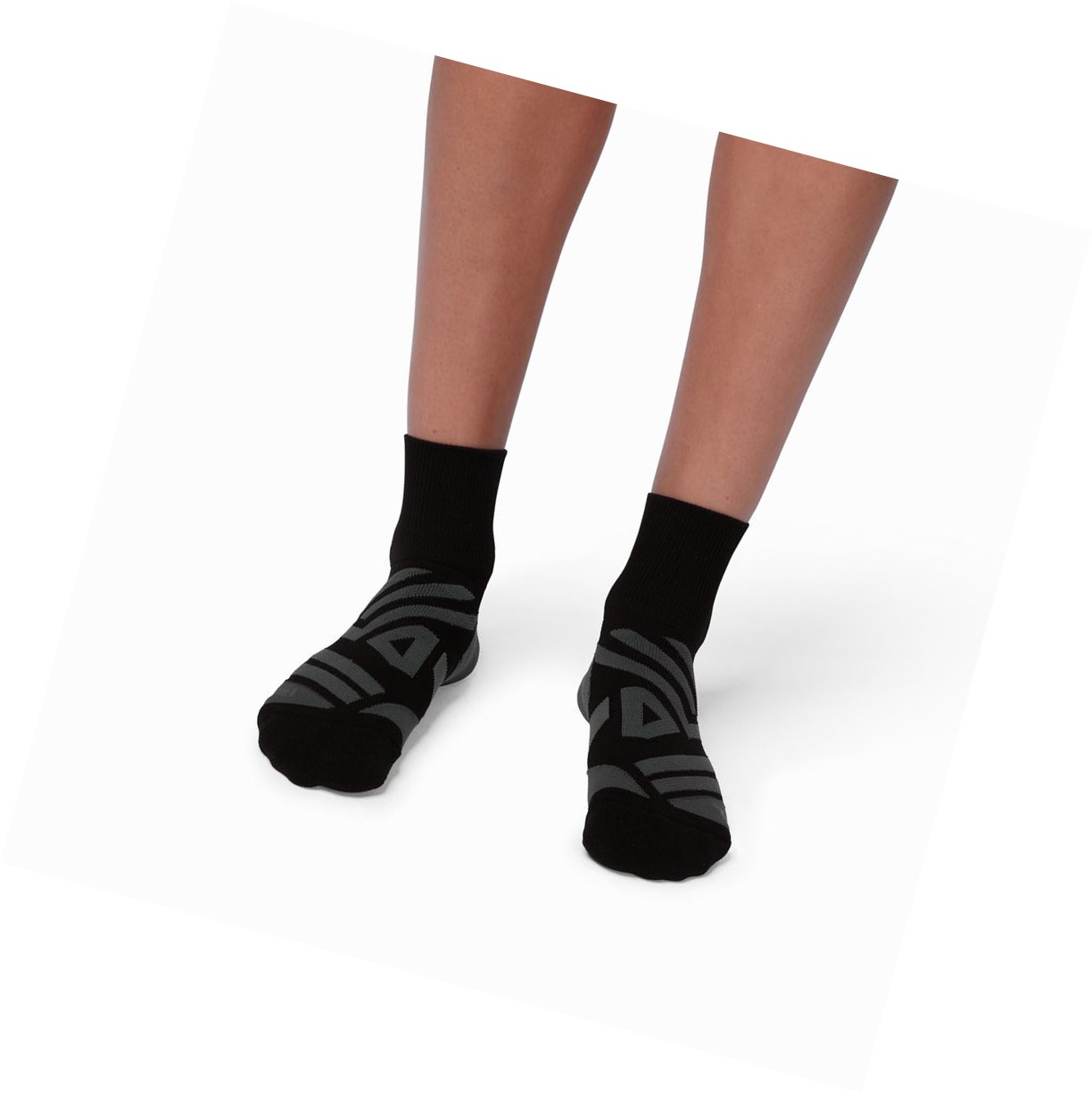Calze Running Uomo On Mid Nere Grigie | 02RAGWFHM