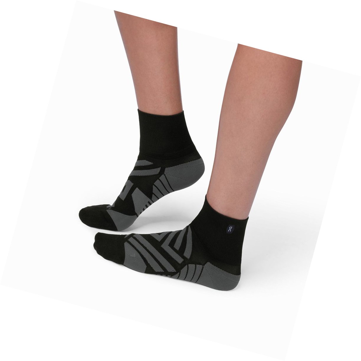 Calze Running Uomo On Mid Nere Grigie | 02RAGWFHM