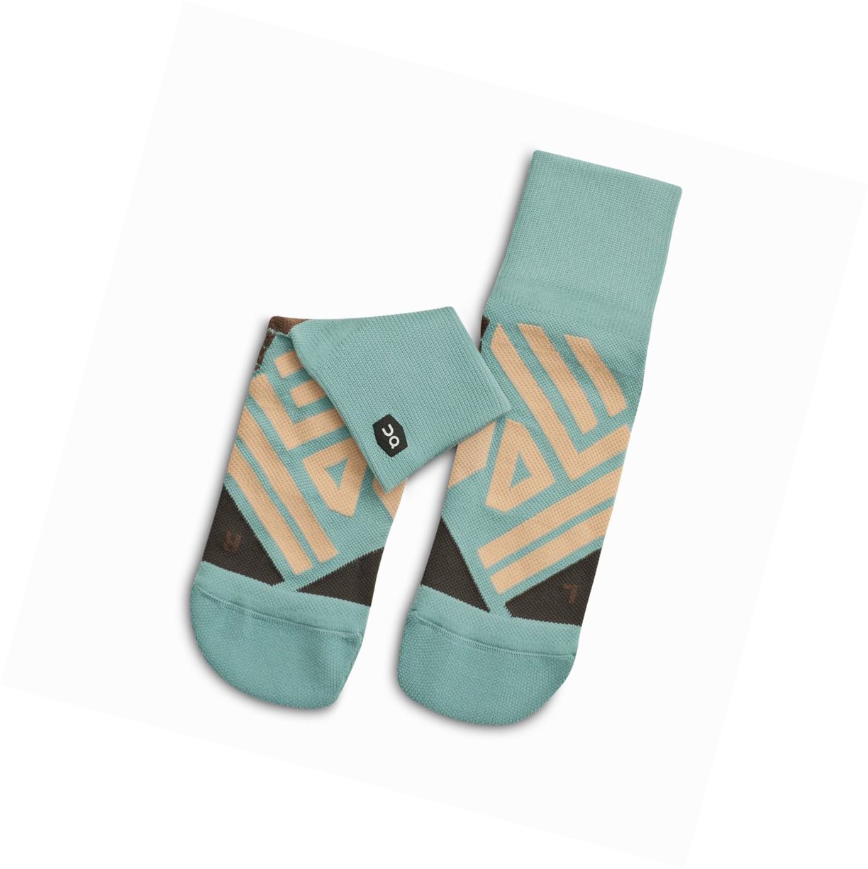 Calze Running Uomo On Mid Verdi Marroni Rosa | 10IABOYVX