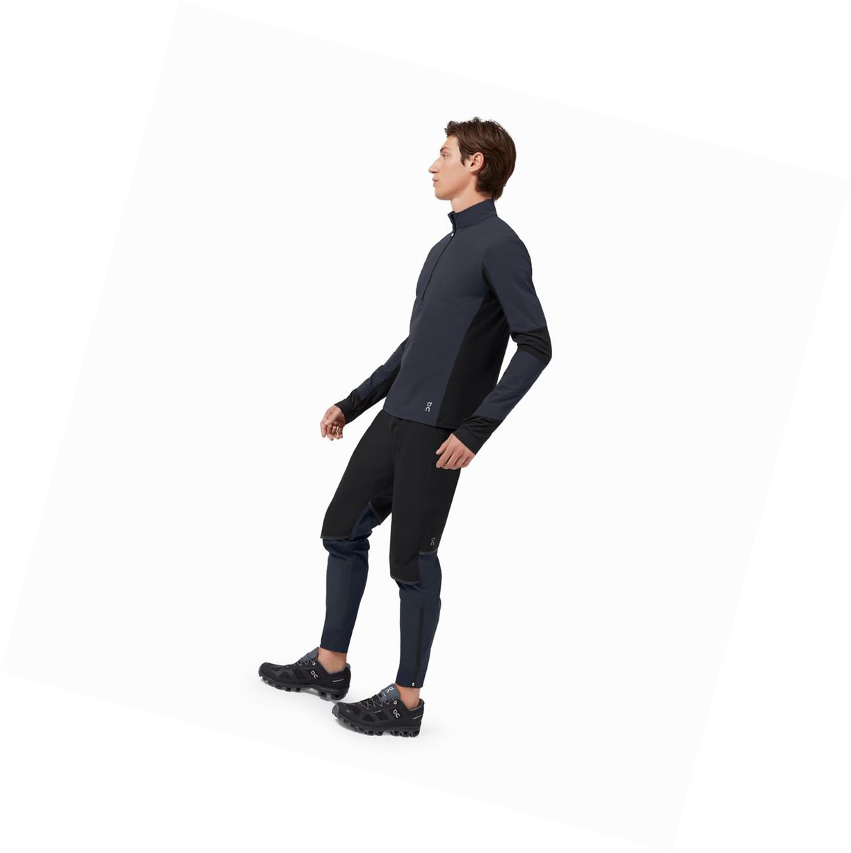 Camicie Uomo On Trail Breaker Blu Marino Nere | 87DFULHCX