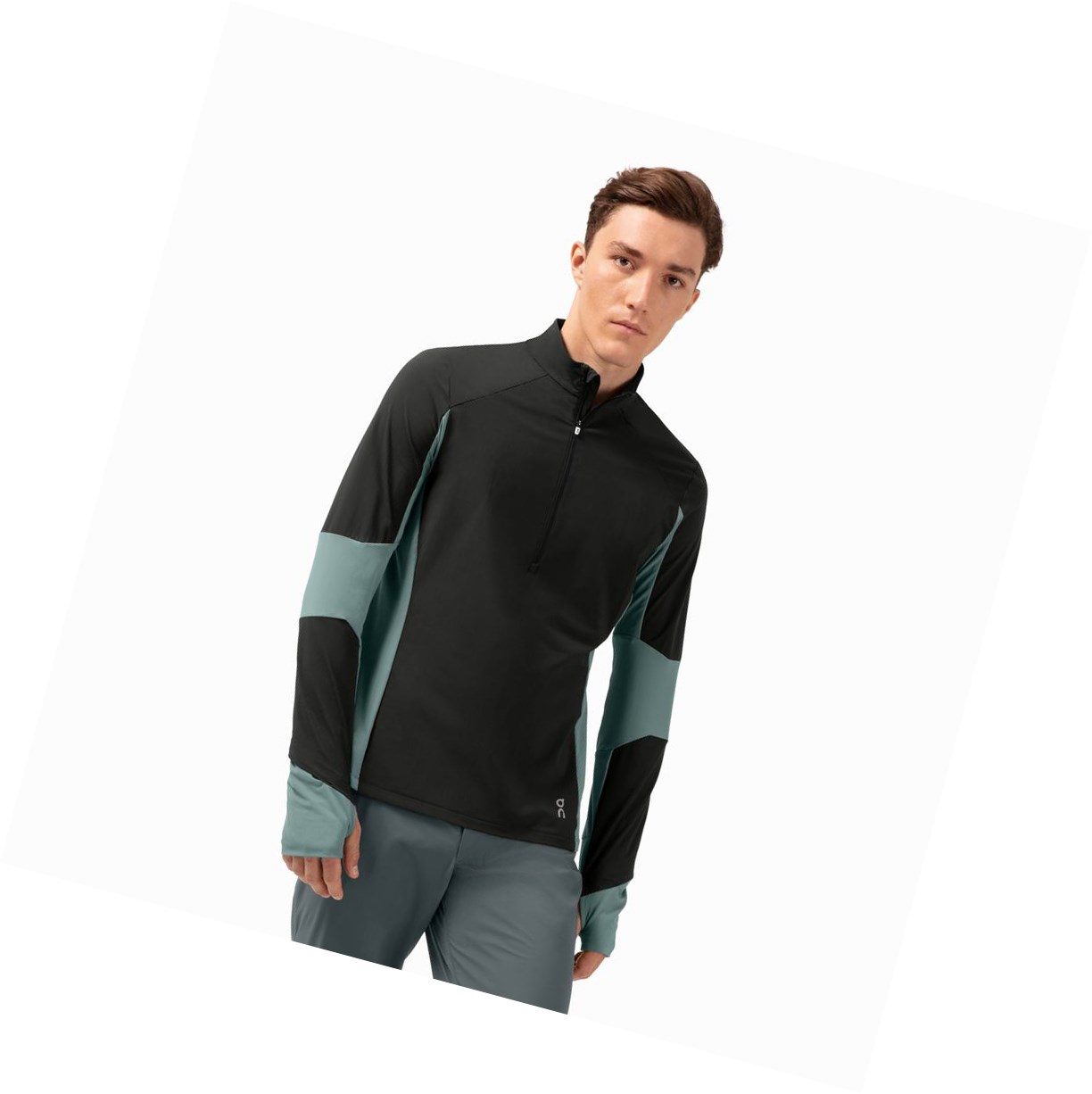 Camicie Uomo On Trail Breaker Nere Verde Oliva | 94KINWZYO