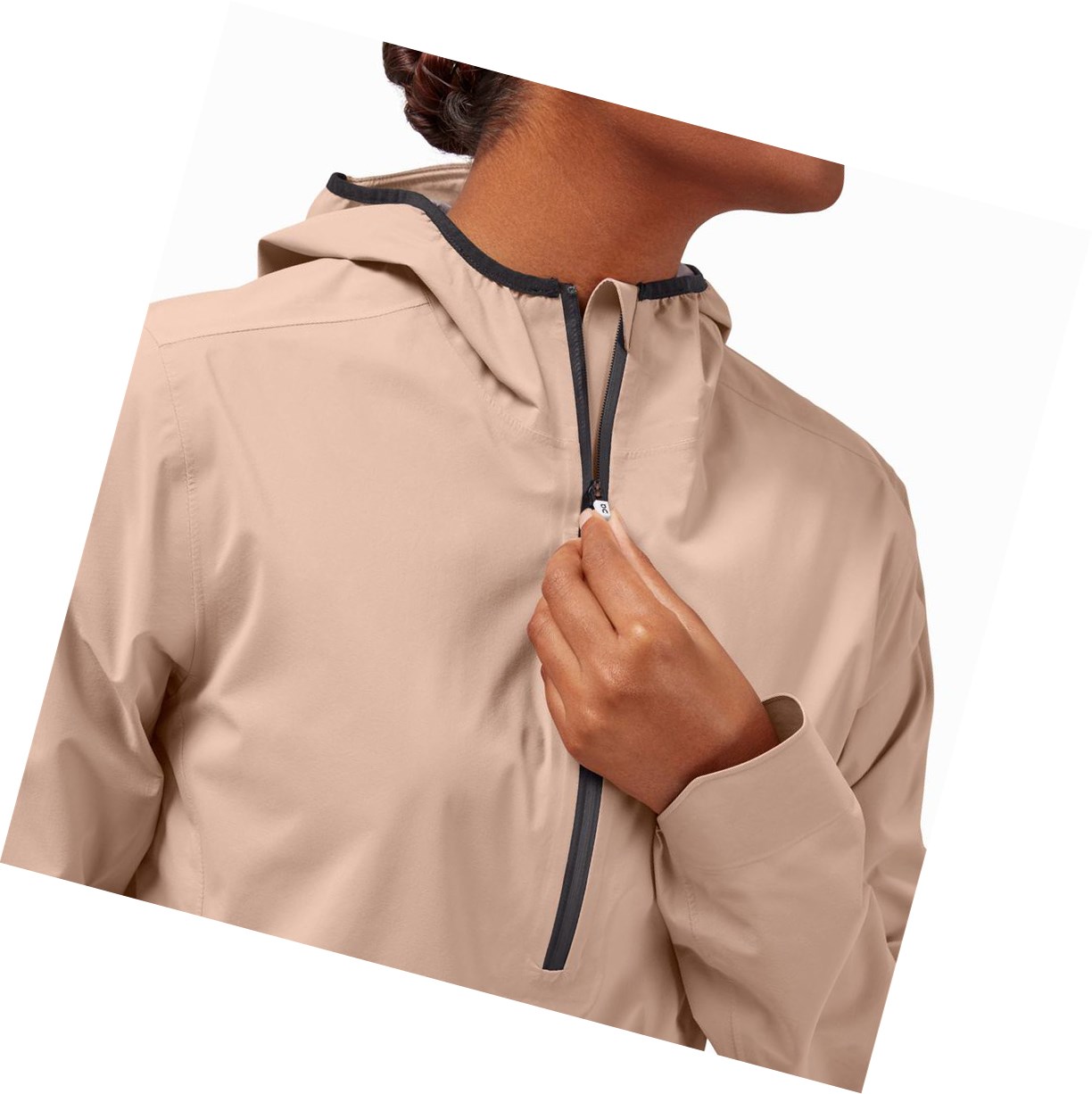 Giacca Donna On Impermeabili Anorak Marroni Rosa | 60TJRZYGU