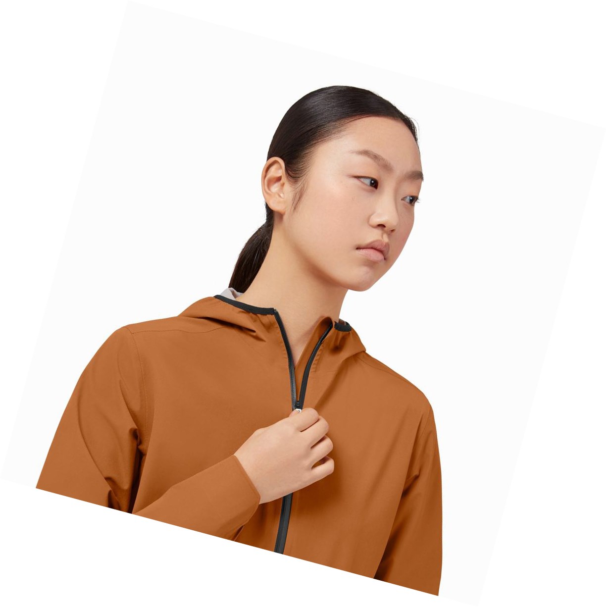 Giacca Donna On Impermeabili Anorak Marroni | 74LUQHTJP