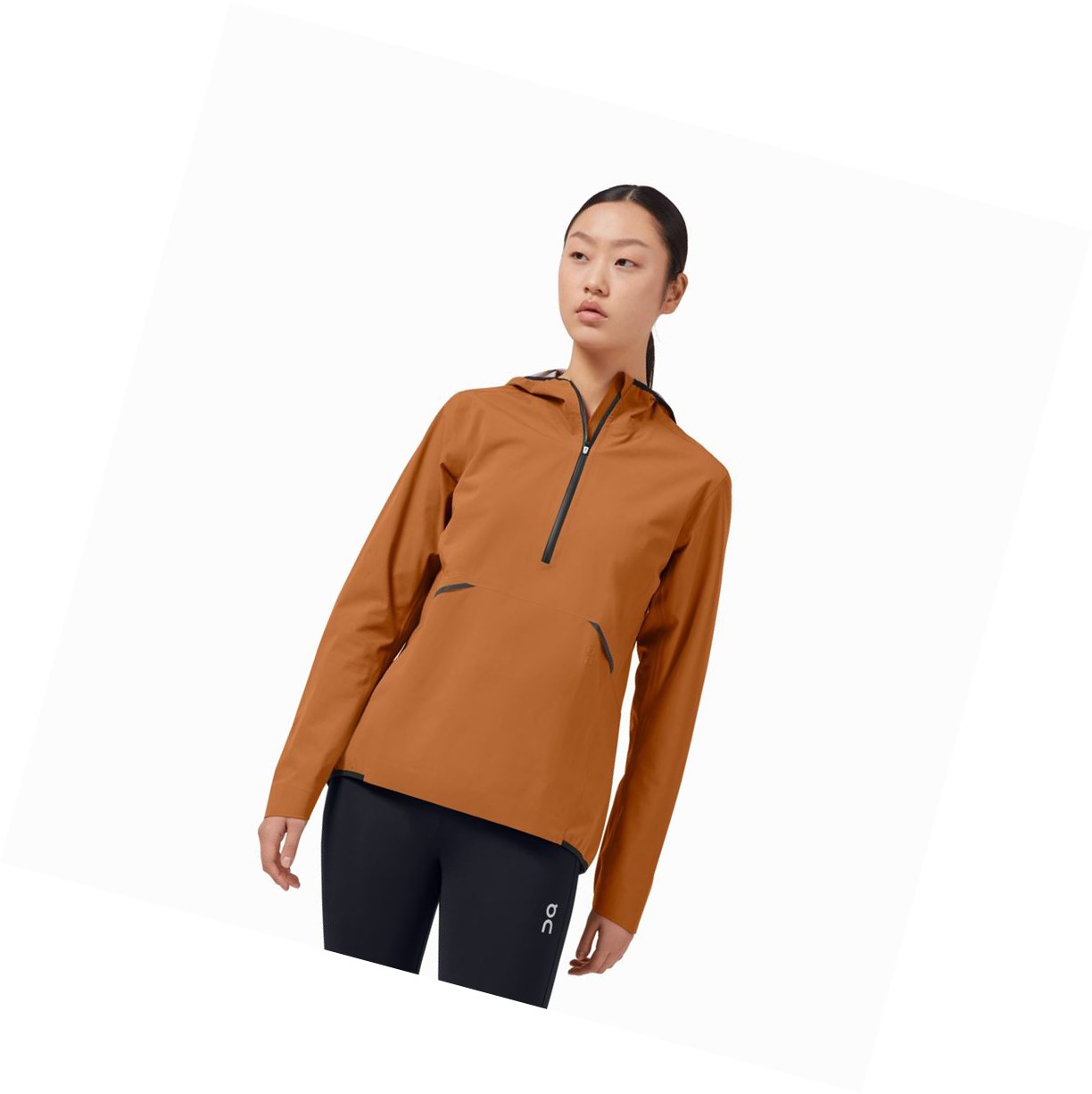 Giacca Donna On Impermeabili Anorak Marroni | 74LUQHTJP