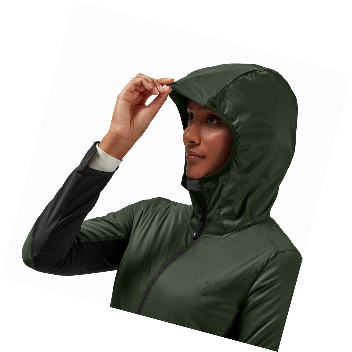Giacca Donna On Insulator Verdi Scuro Nere | 36FOQEIZN