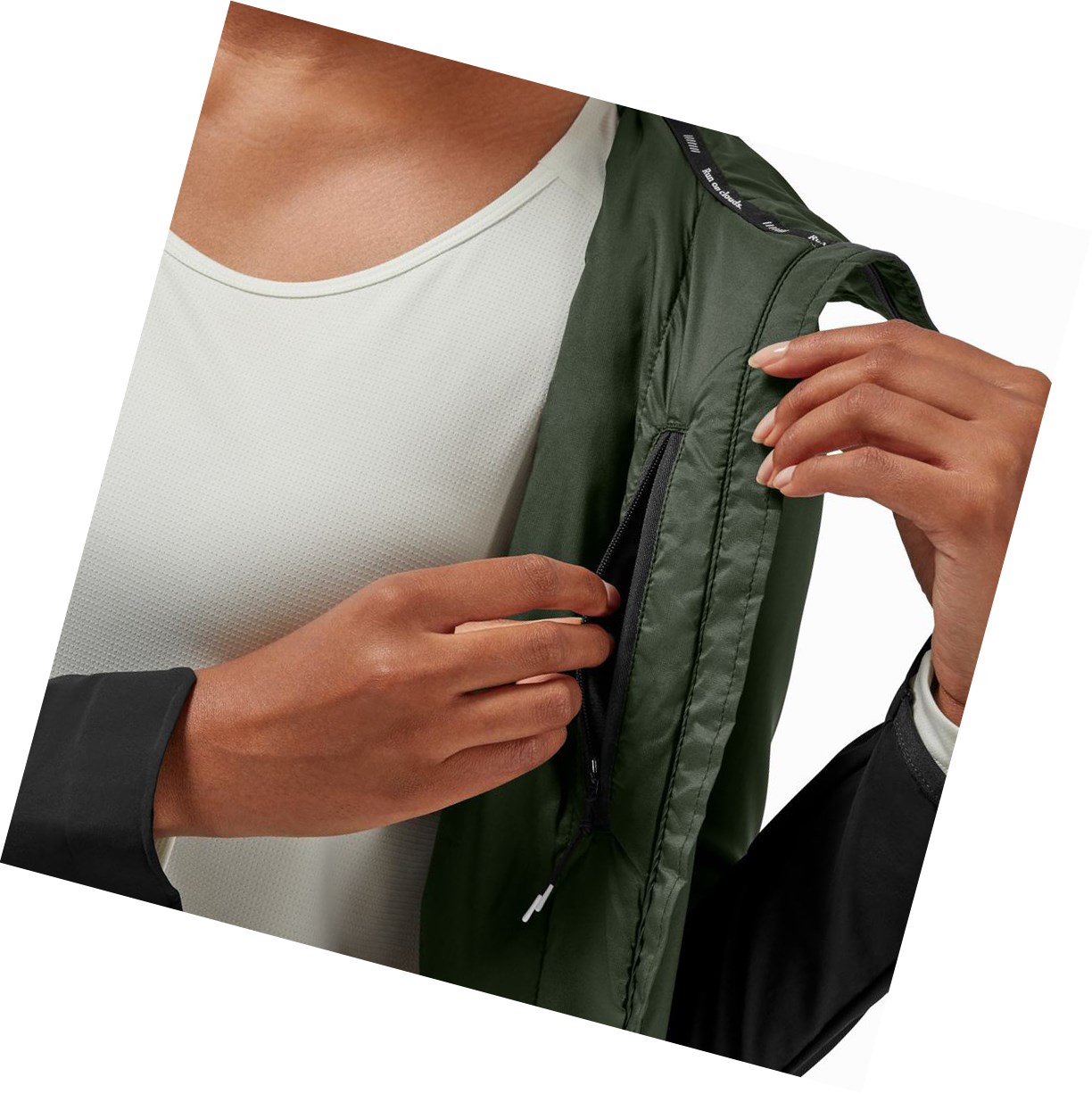 Giacca Donna On Insulator Verdi Scuro Nere | 36FOQEIZN