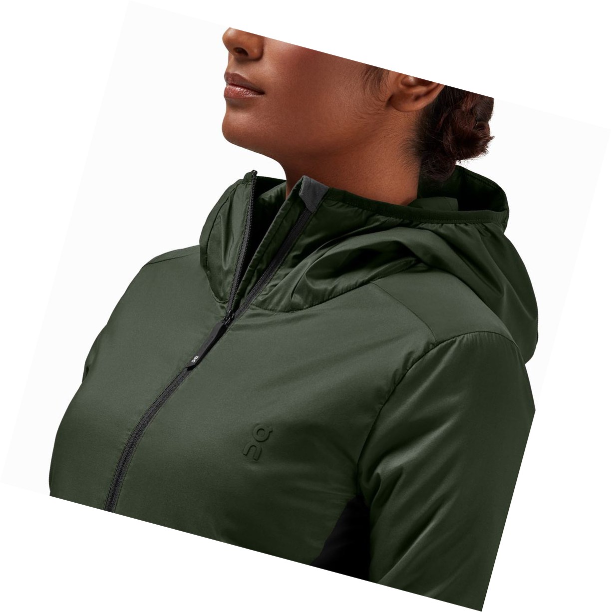 Giacca Donna On Insulator Verdi Scuro Nere | 36FOQEIZN