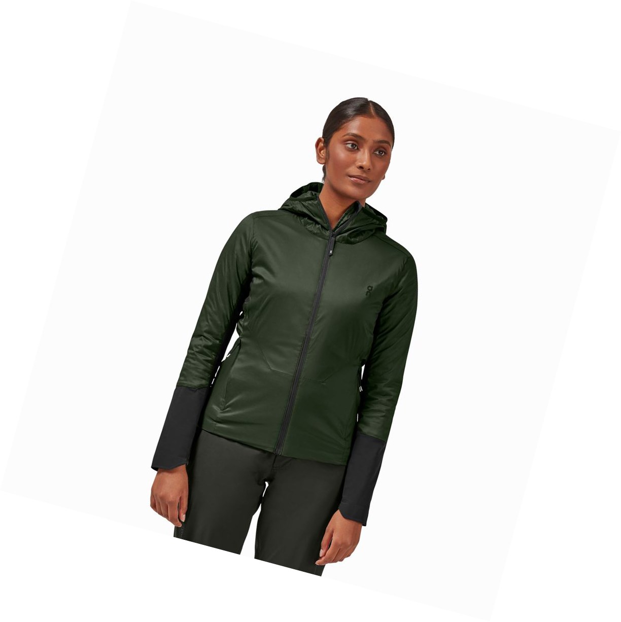 Giacca Donna On Insulator Verdi Scuro Nere | 36FOQEIZN