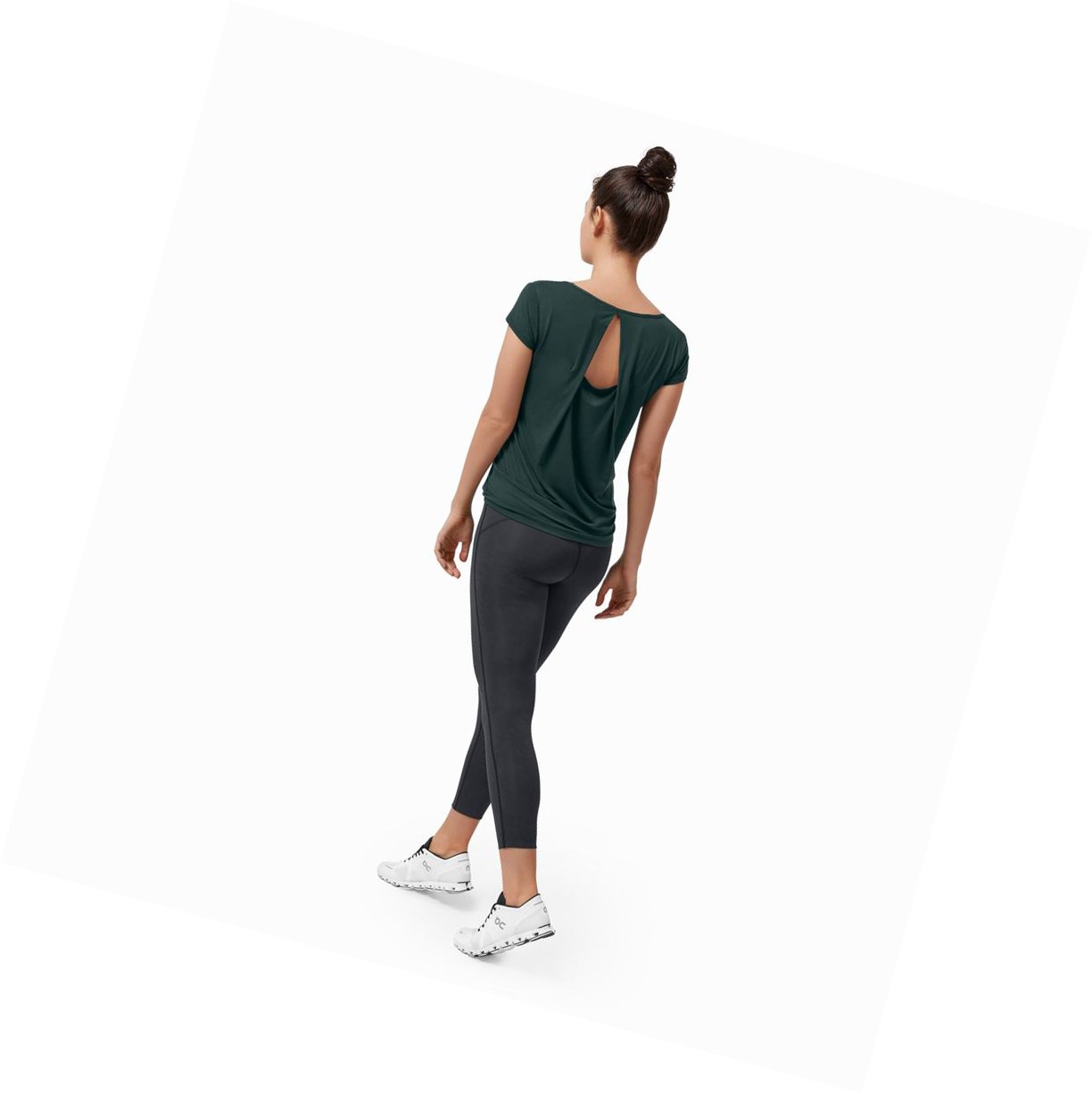 Magliette Donna On Active-T Breathe Verdi Scuro | 98MQDJVLB