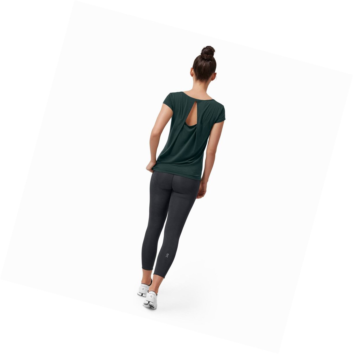 Magliette Donna On Active-T Breathe Verdi Scuro | 98MQDJVLB