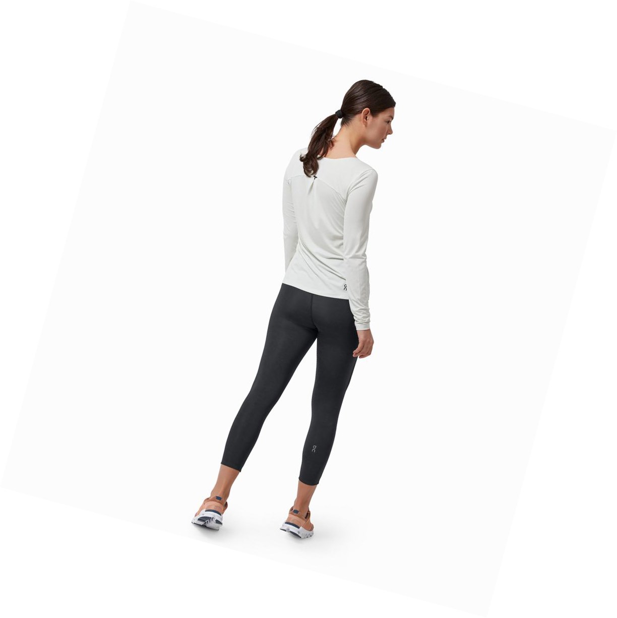 Magliette Donna On Performance Long-T Bianche | 79DAYSGZH
