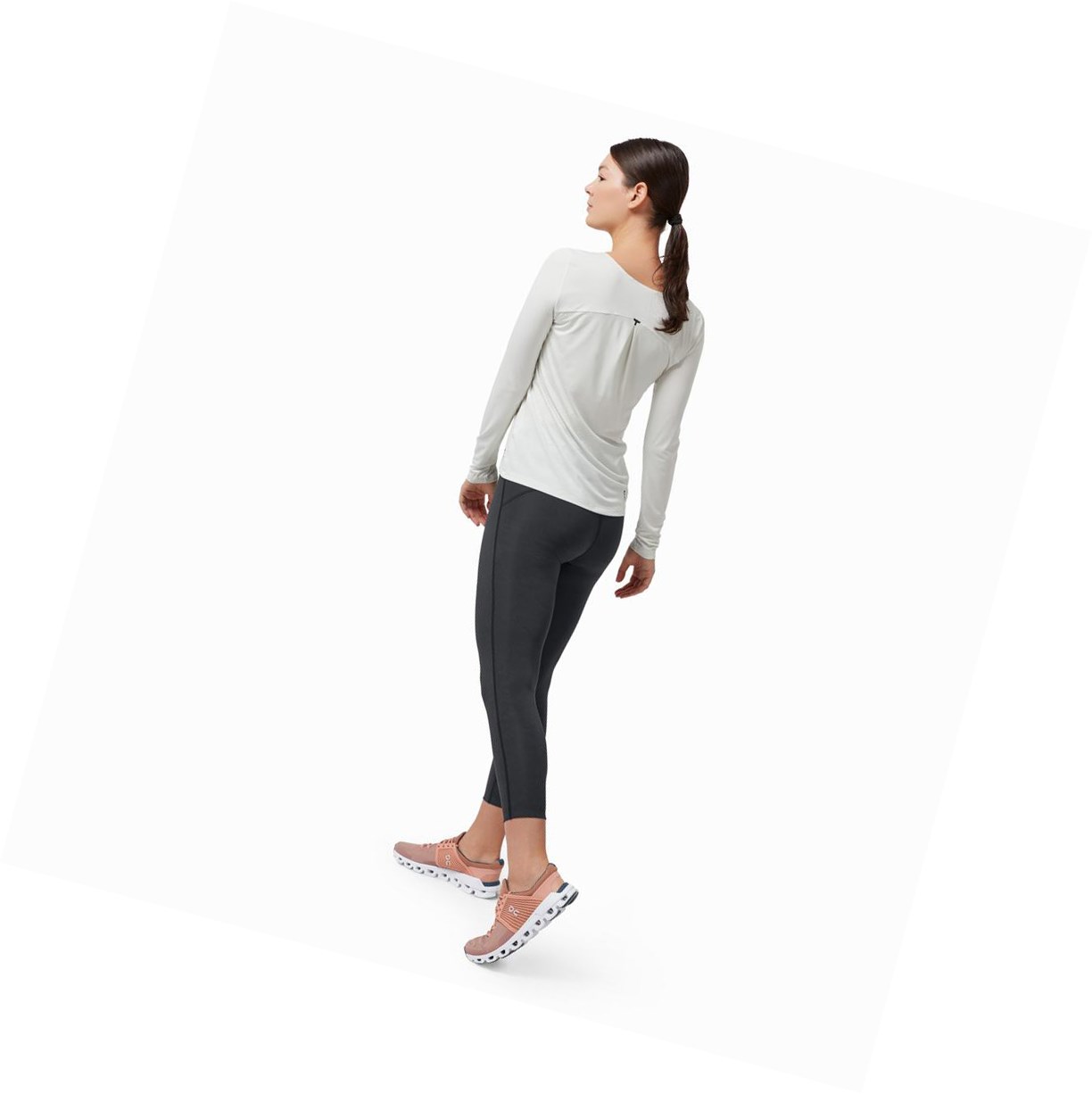 Magliette Donna On Performance Long-T Bianche | 79DAYSGZH