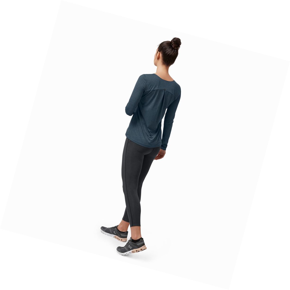 Magliette Donna On Performance Long-T Blu Marino | 68XGQYDFJ