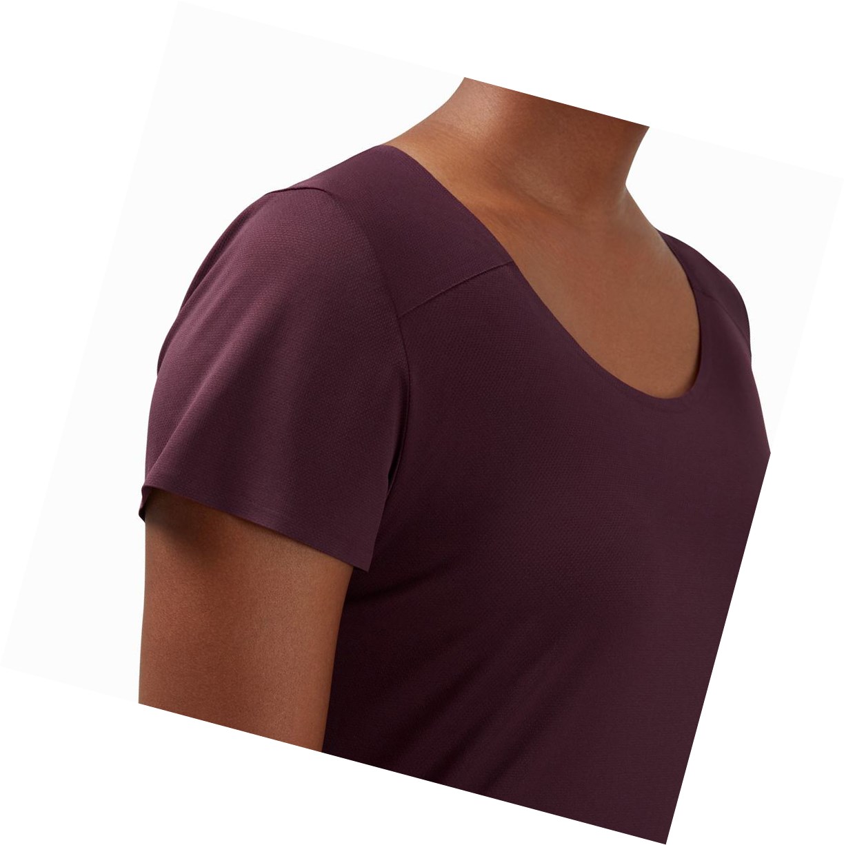 Magliette Donna On Performance Long-T Bordeaux Nere | 35XIDGMRQ