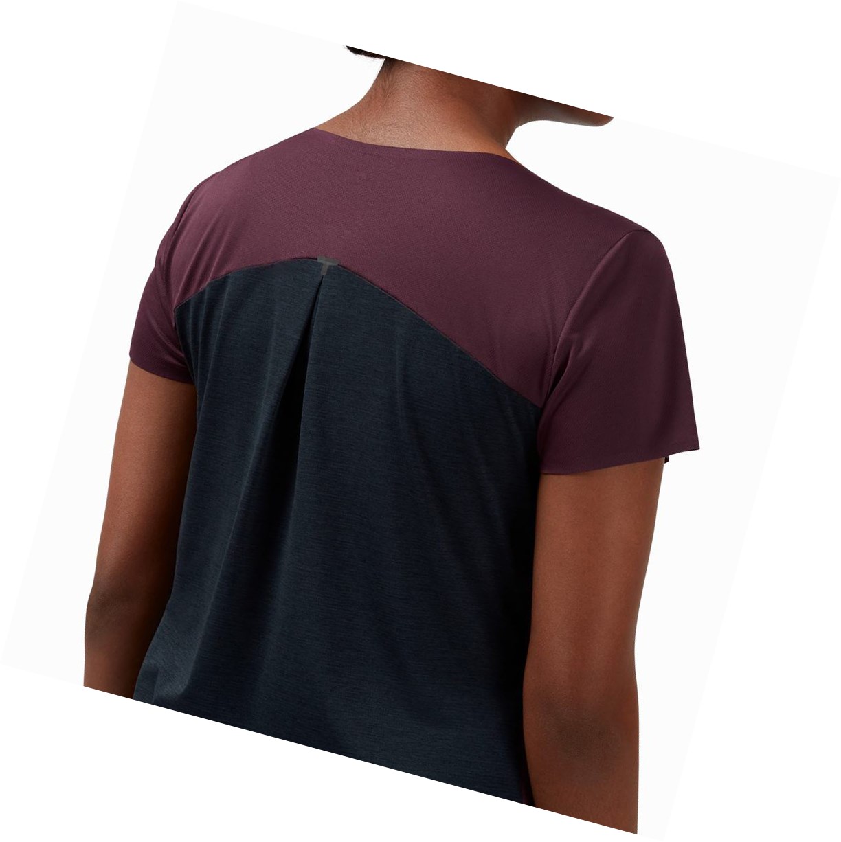 Magliette Donna On Performance Long-T Bordeaux Nere | 35XIDGMRQ