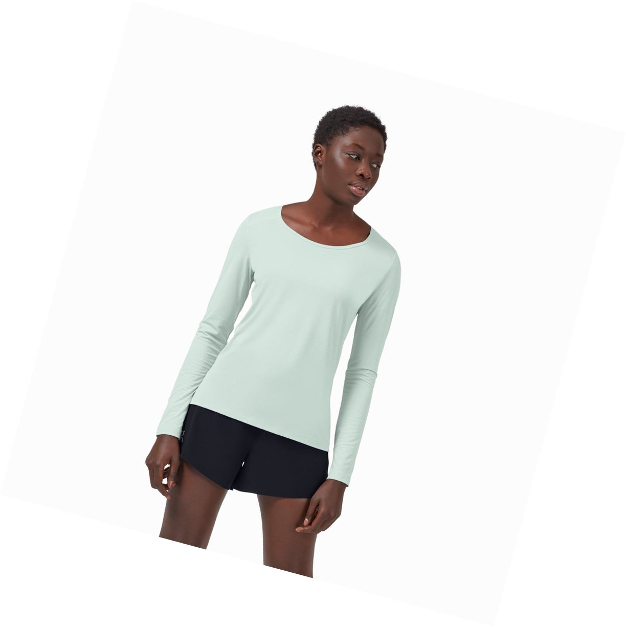 Magliette Donna On Performance Long-T Verde Acqua | 06WOQKFGI