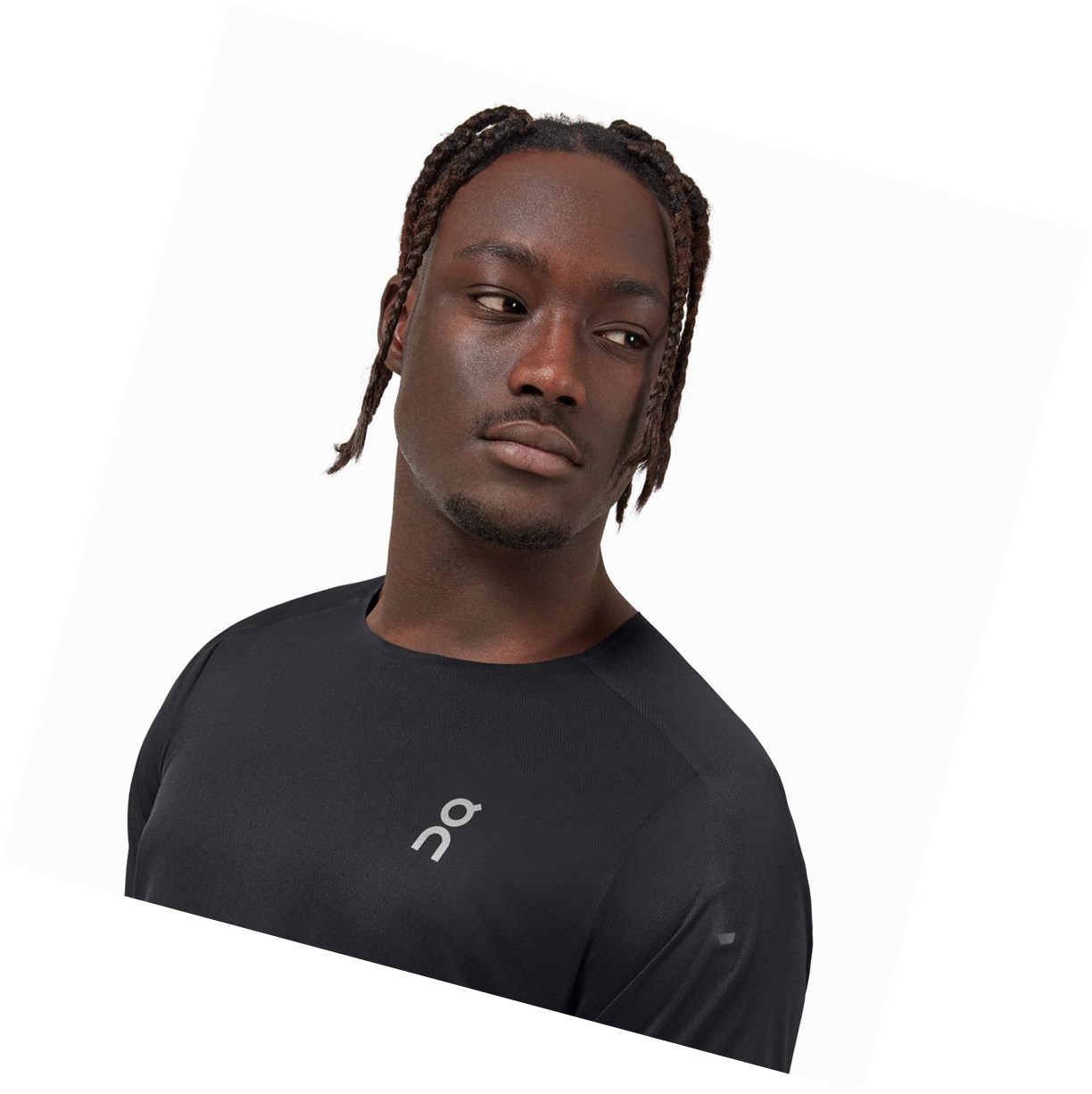 Magliette Uomo On Performance Long-T Nere | 68QADFIMC