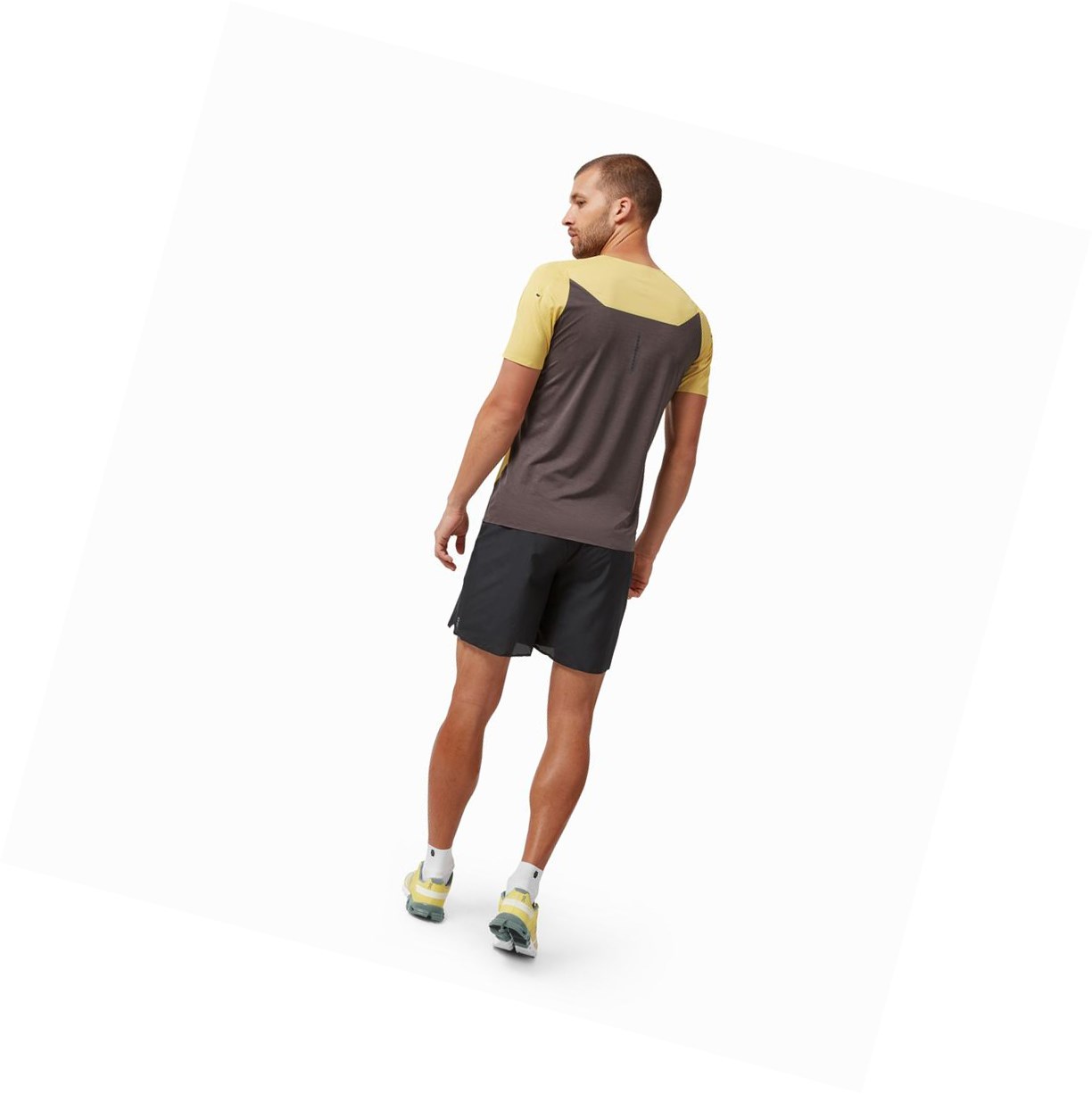 Magliette Uomo On Performance Long-T Senape | 04WIJHDTE
