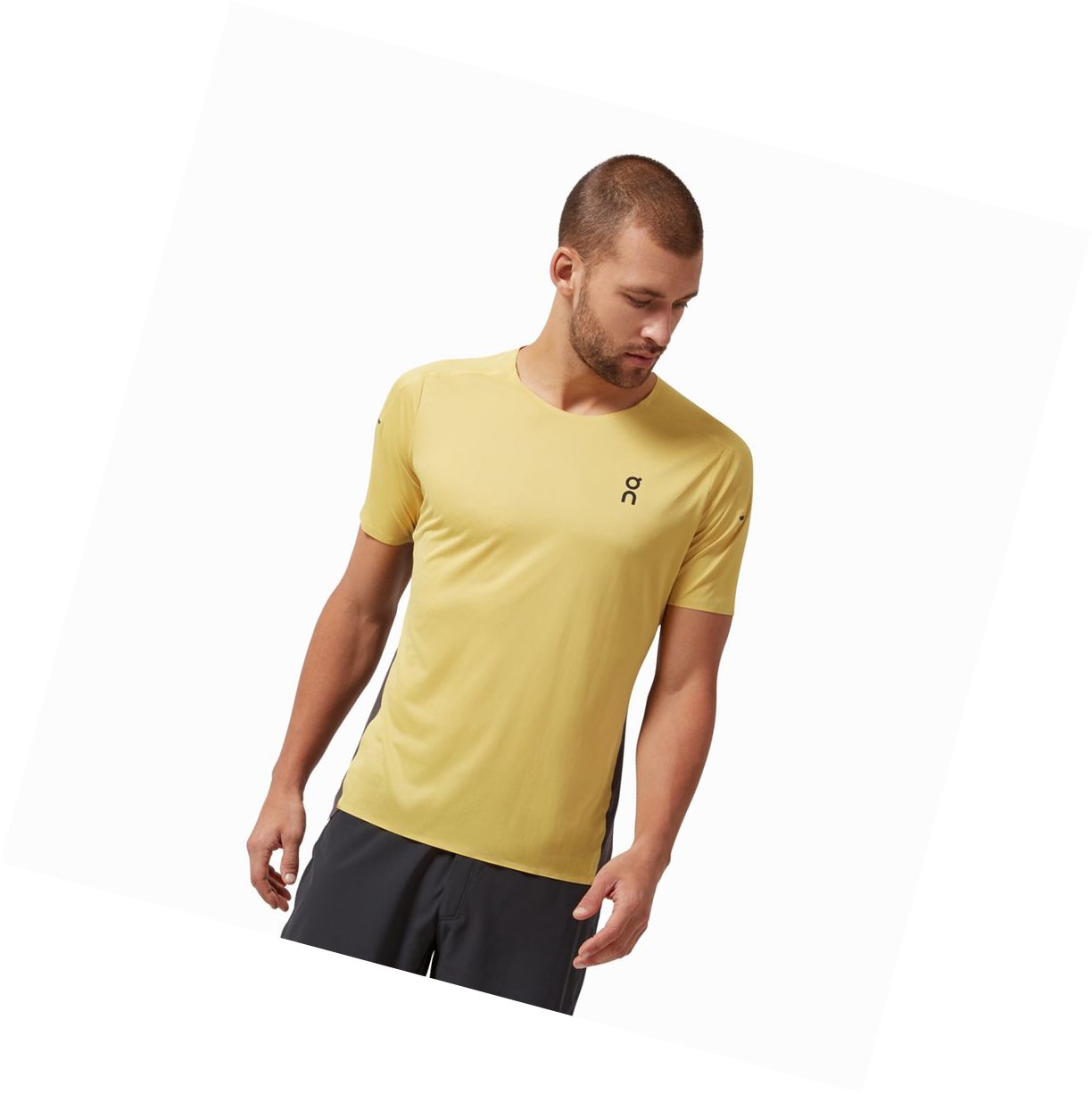 Magliette Uomo On Performance Long-T Senape | 04WIJHDTE