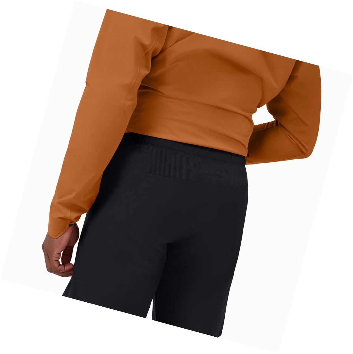 Pantaloncini Da Corsa Uomo On Impermeabili Nere | 98MLGWBPF