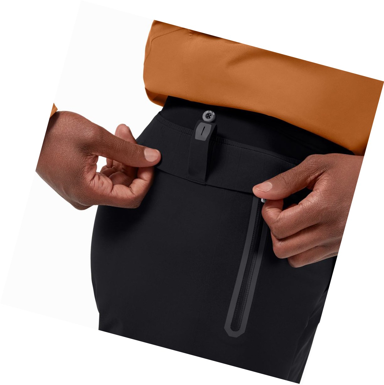 Pantaloncini Da Corsa Uomo On Impermeabili Nere | 98MLGWBPF