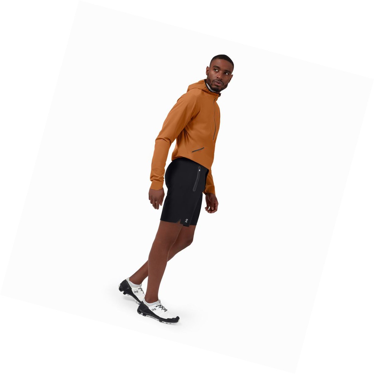 Pantaloncini Da Corsa Uomo On Impermeabili Nere | 98MLGWBPF