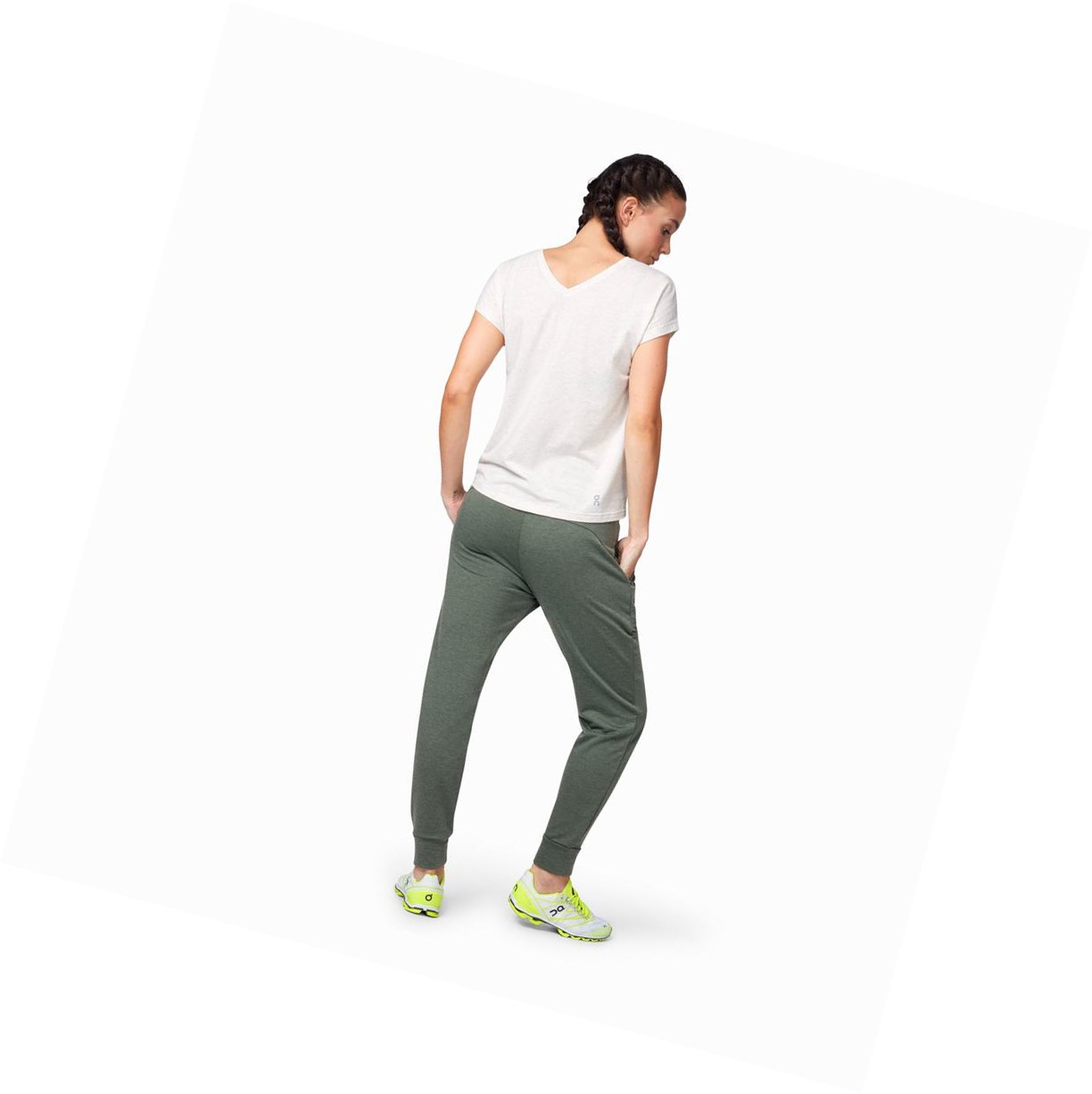 Pantaloni Della Tuta Donna On Sweat Verde Oliva | 48YOMIZXE
