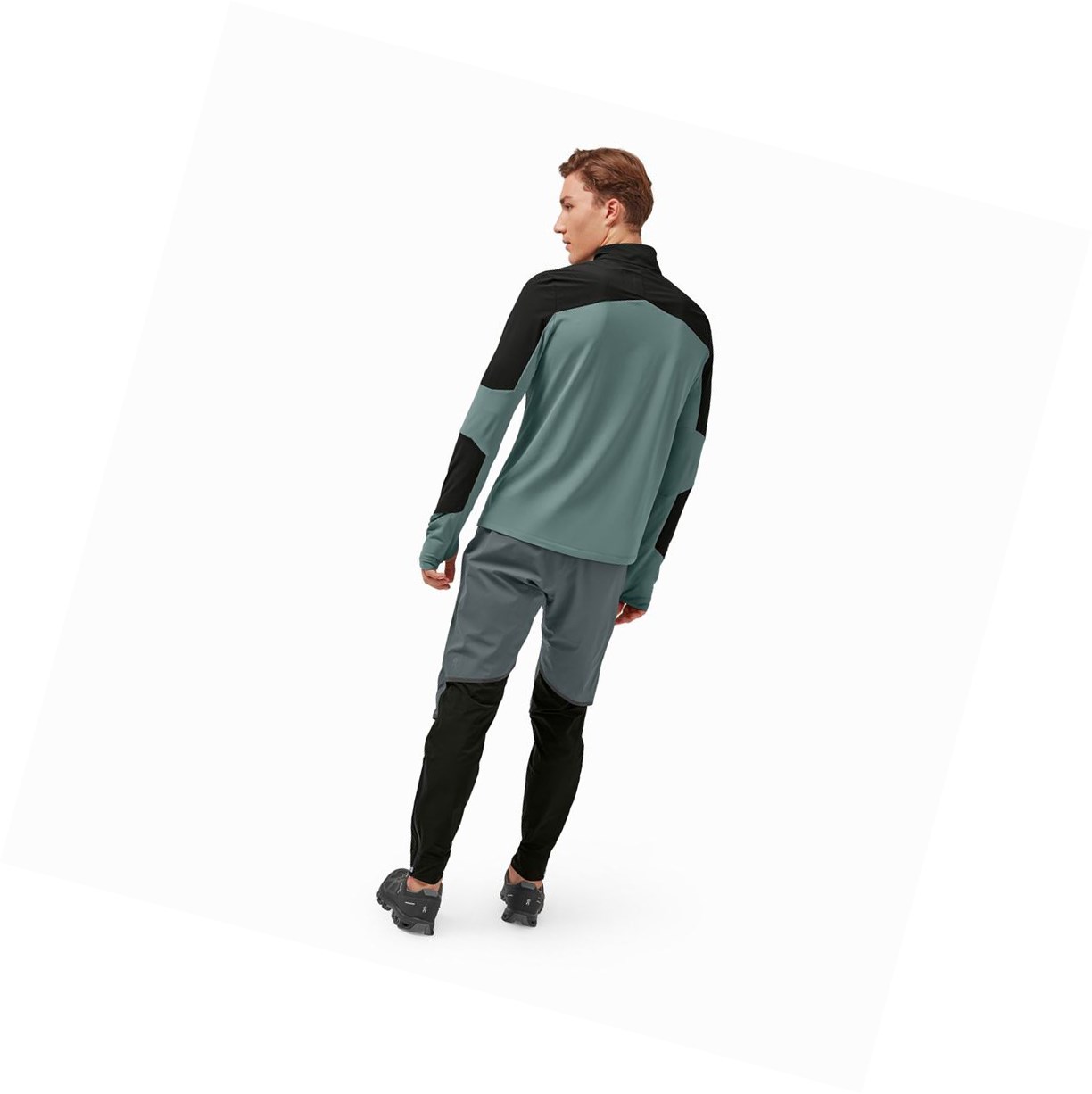 Pantaloni Uomo On Impermeabili Grigie Nere | 70WAVLYXN