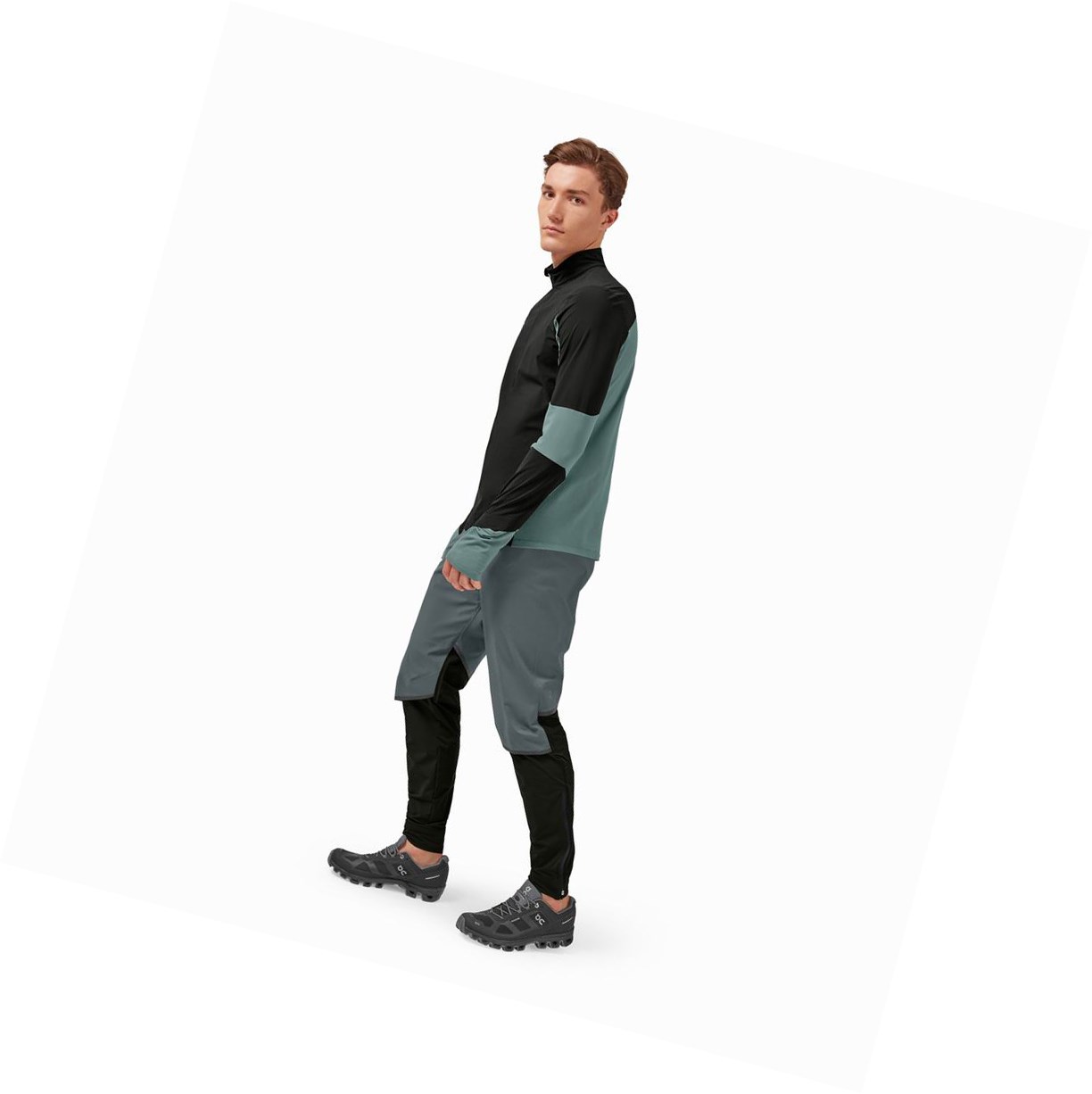 Pantaloni Uomo On Impermeabili Grigie Nere | 70WAVLYXN