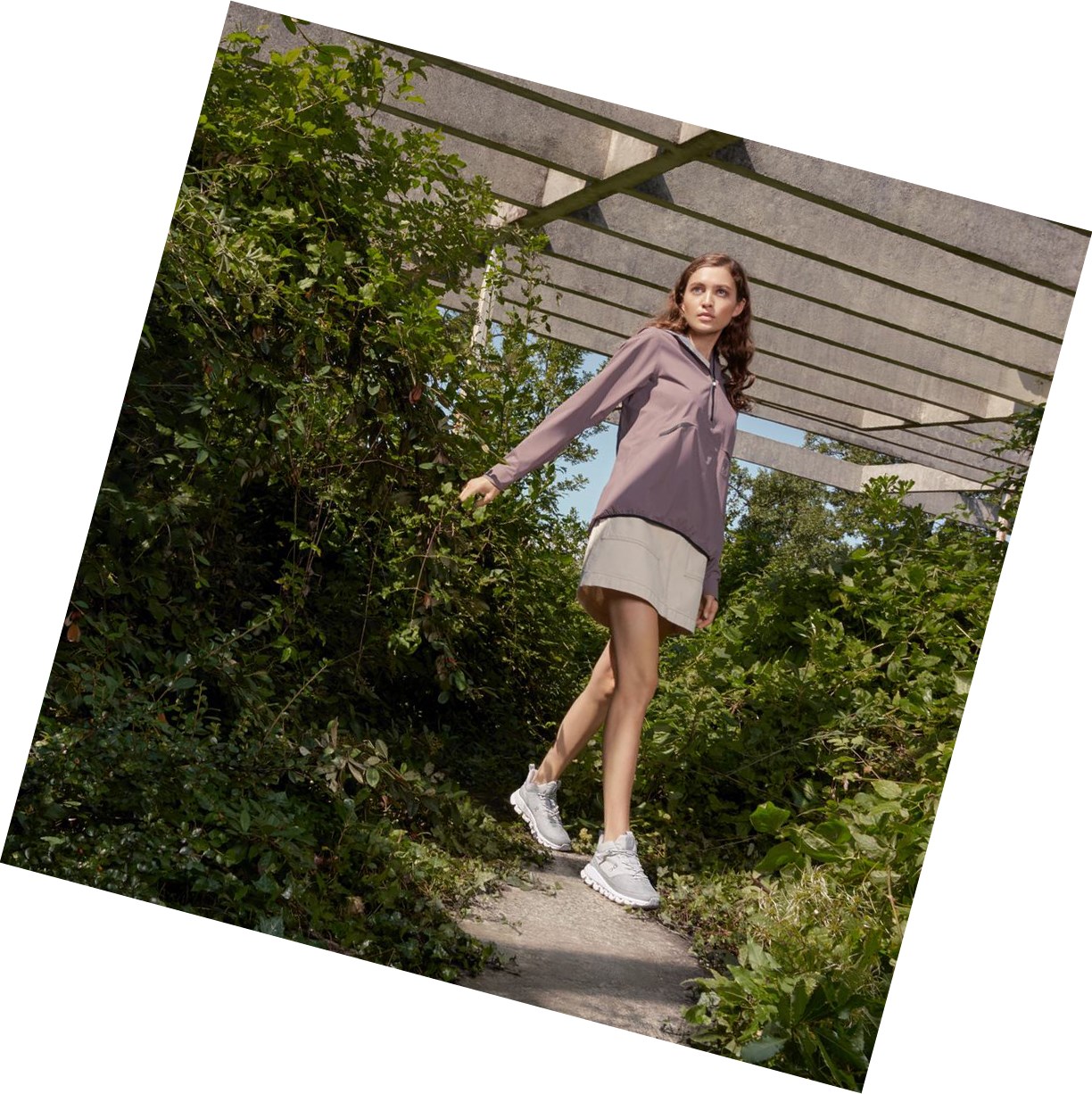Scarpe Da Ginnastica Donna On Cloud Hi Beige Grigie | 58PHZUGAF