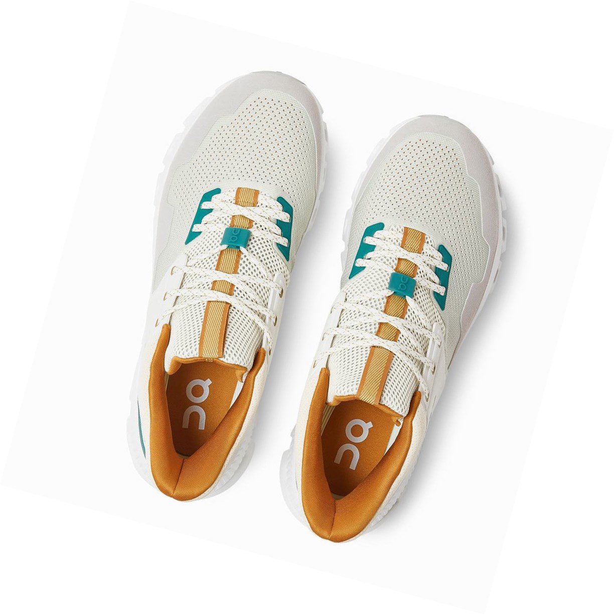 Scarpe Da Ginnastica Uomo On Cloud Hi Edge Khaki Bianche | 53QBISJVL