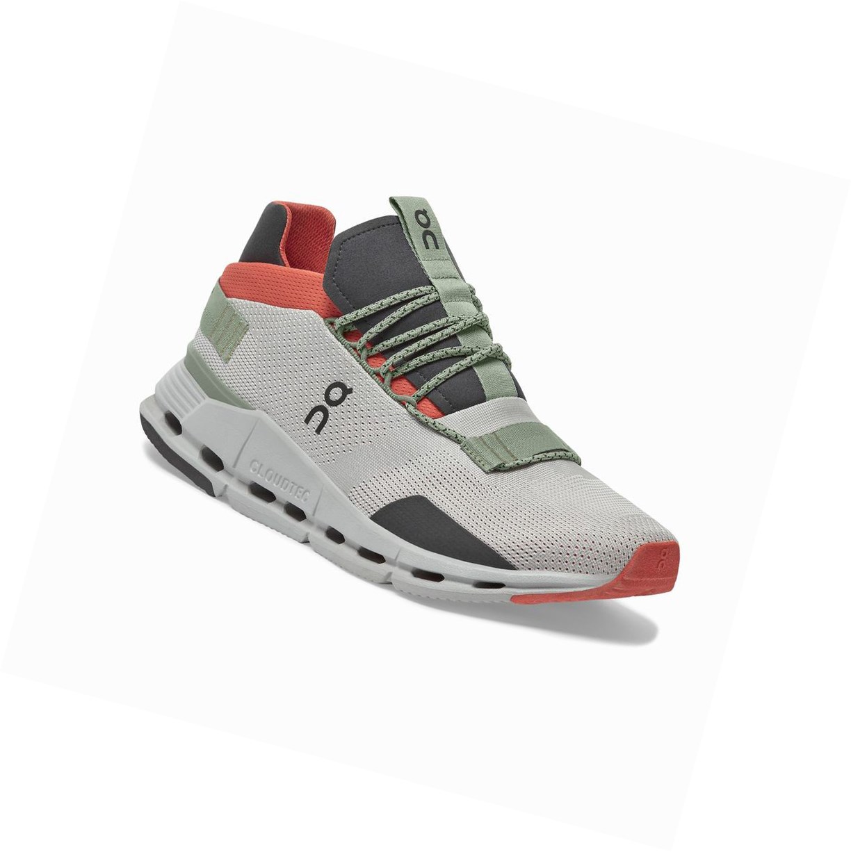 Scarpe Da Ginnastica Uomo On Cloudnova Argento Arancioni | 42ADNUSKB