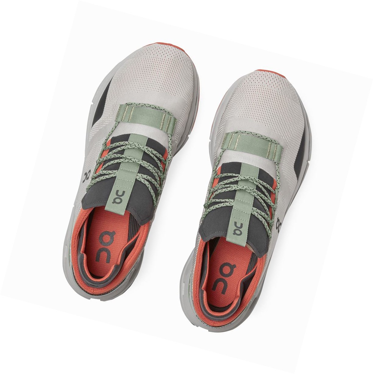 Scarpe Da Ginnastica Uomo On Cloudnova Argento Arancioni | 42ADNUSKB