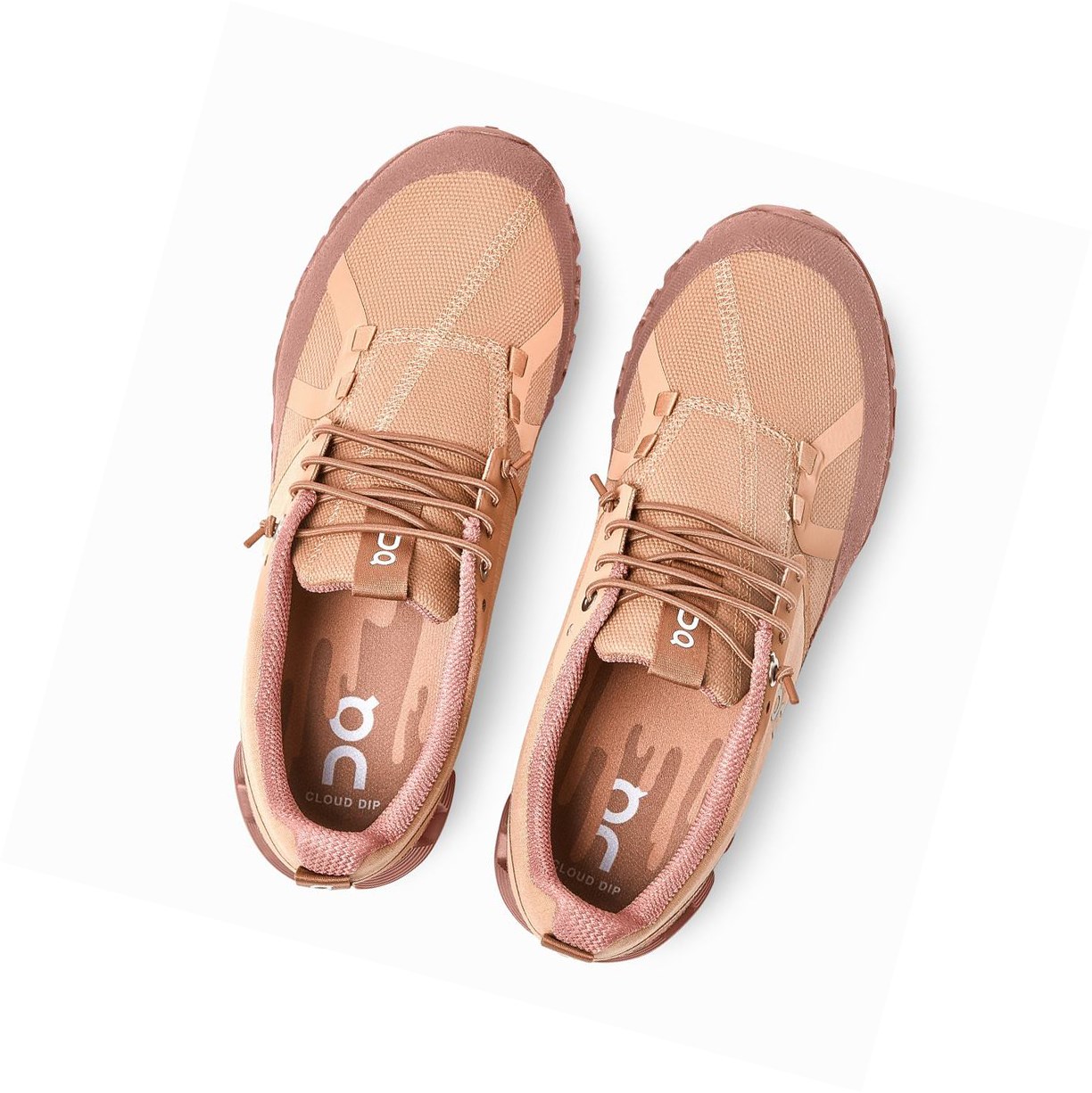 Scarpe Running Strada Donna On Cloud Dip Marroni Rosa | 71XZLRGCT