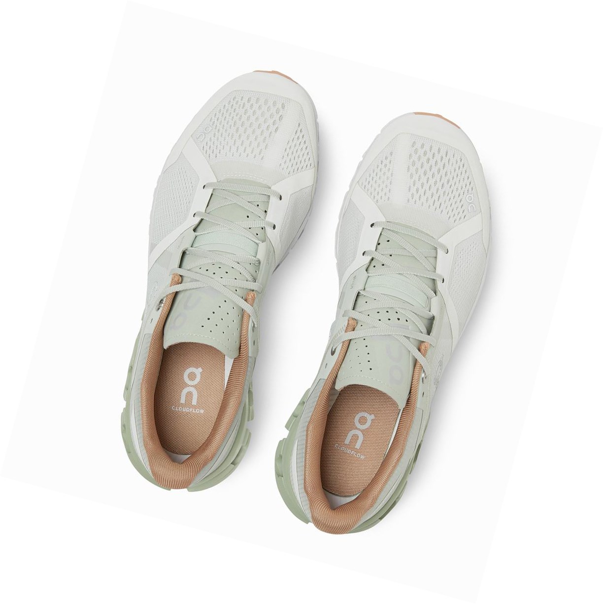 Scarpe Running Strada Donna On Cloudflow Beige Bianche | 92YMKPBCU