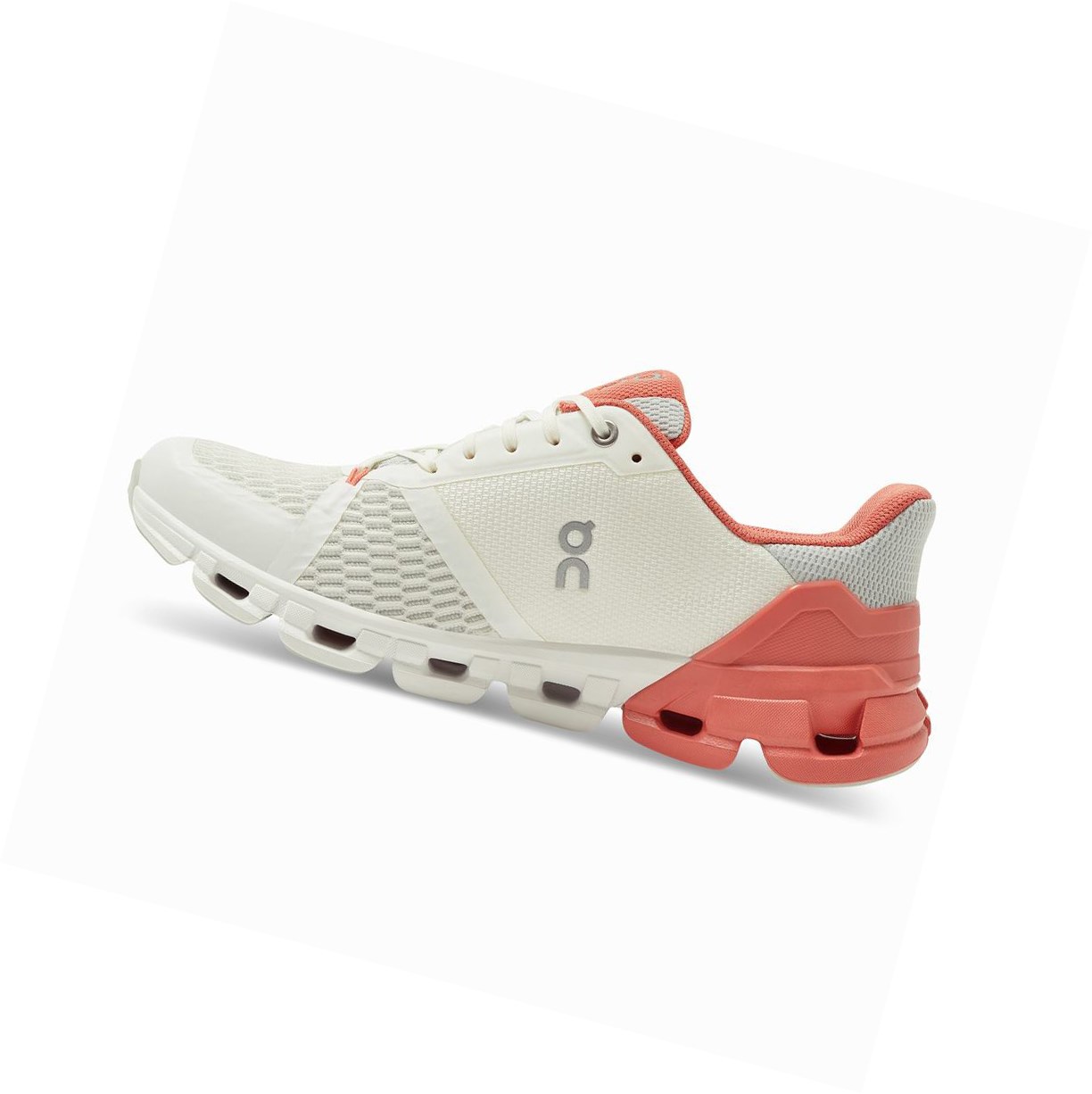 Scarpe Running Strada Donna On Cloudflyer Bianche Corallo | 42LBETMGQ