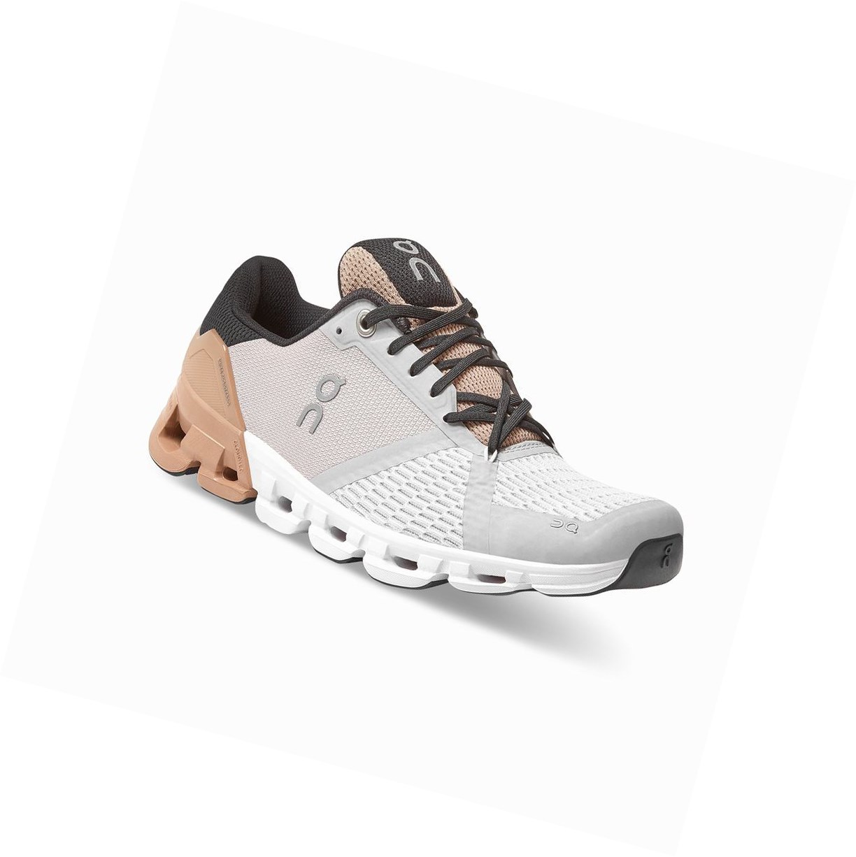 Scarpe Running Strada Donna On Cloudflyer Bianche Marroni Rosa | 53TNZLXUV