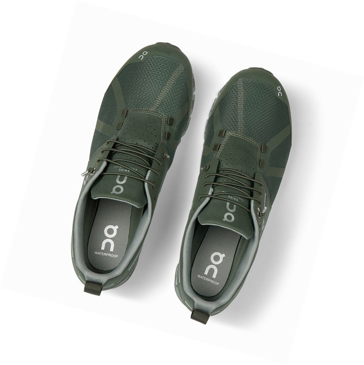 Scarpe Running Strada Uomo On Cloud Impermeabili Verde Oliva | 82BUXONIJ