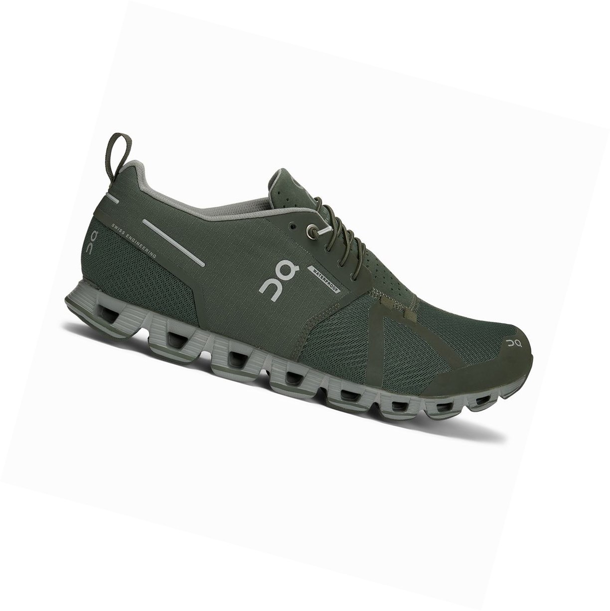 Scarpe Running Strada Uomo On Cloud Impermeabili Verde Oliva | 82BUXONIJ