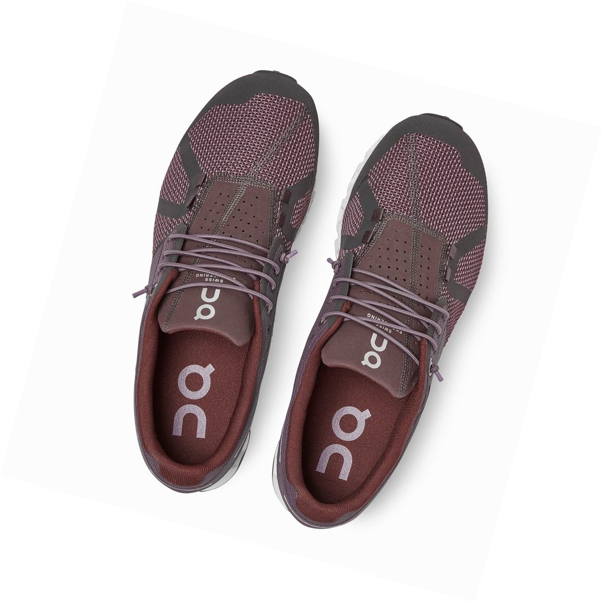 Scarpe Running Strada Uomo On Cloud Rosse Viola | 97ECNTBYU
