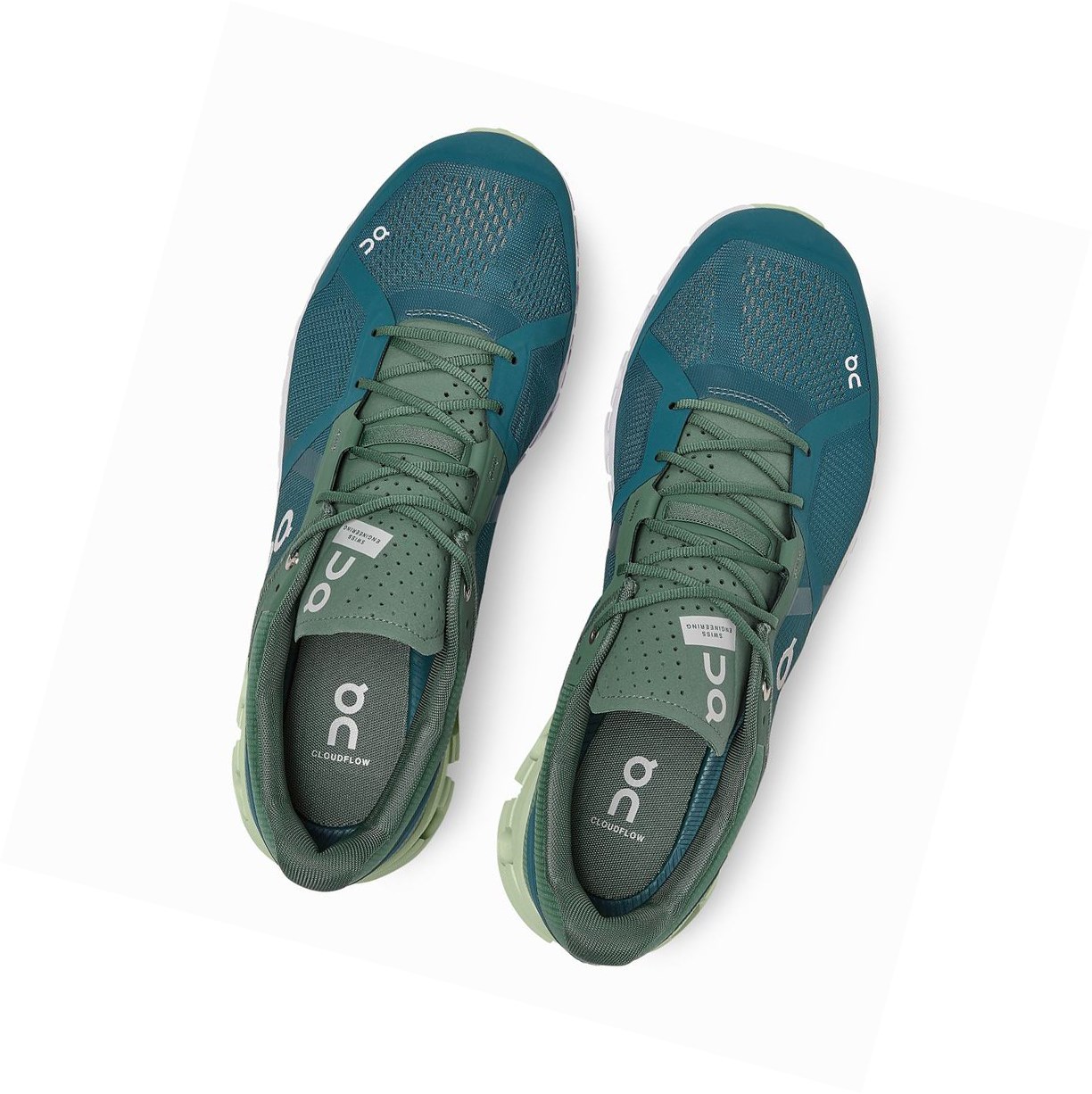 Scarpe Running Strada Uomo On Cloudflow Verdi Blu | 76LOEHVQI