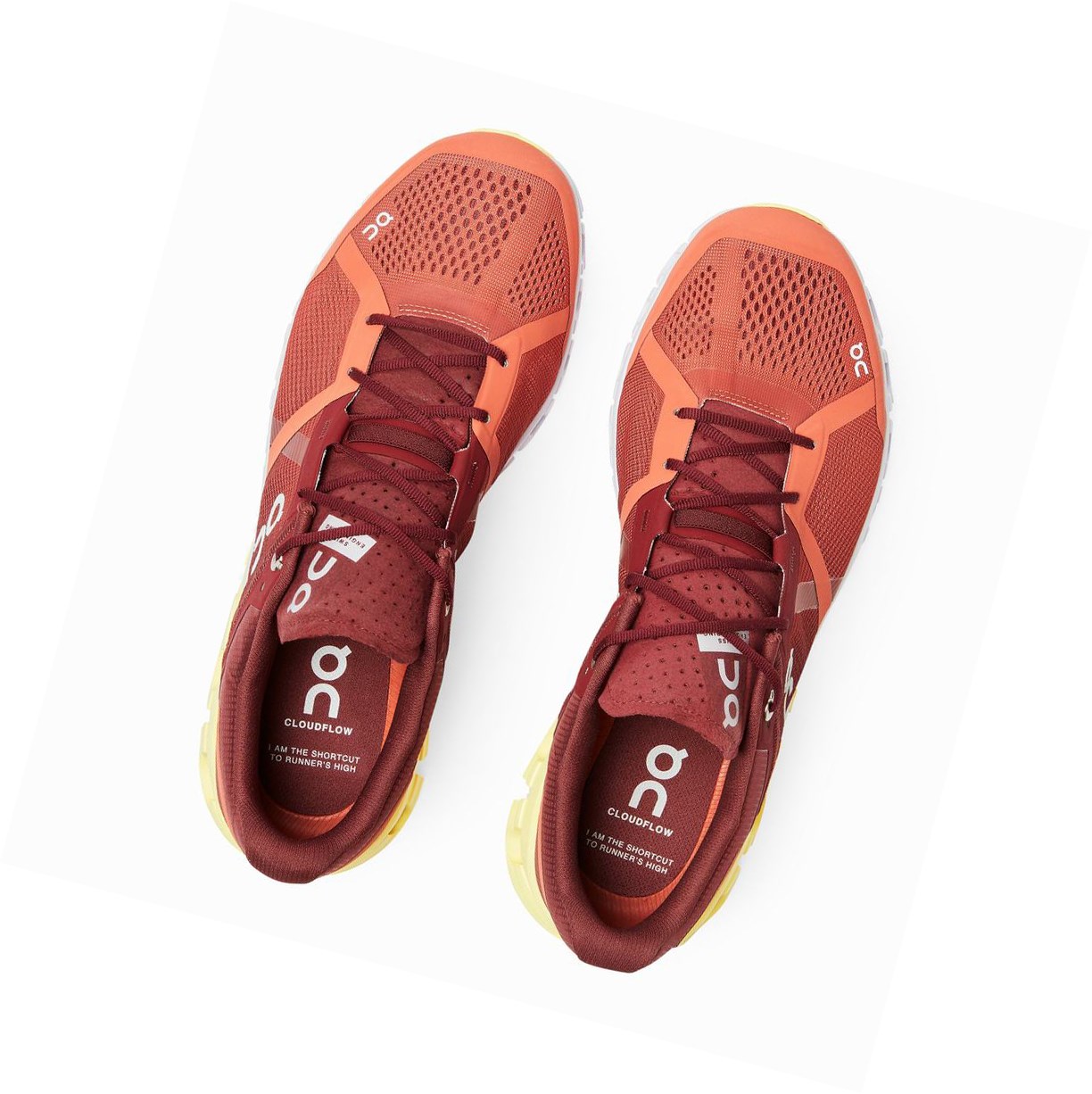 Scarpe Running Strada Uomo On Cloudflow Rosse Verdi Chiaro | 79JRKQWXB