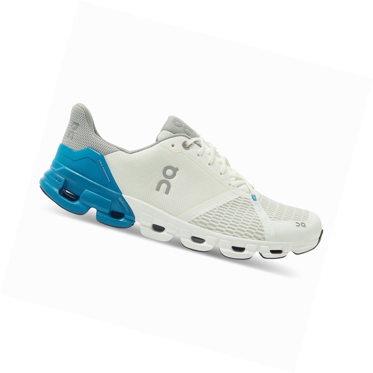 Scarpe Running Strada Uomo On Cloudflyer Bianche Blu | 54SOKWAUC