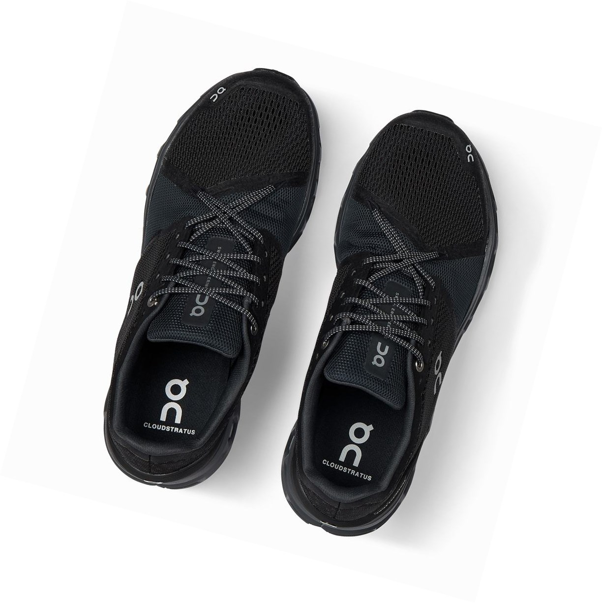 Scarpe Running Strada Uomo On Cloudstratus Nere Grigie | 10SMCTKNB