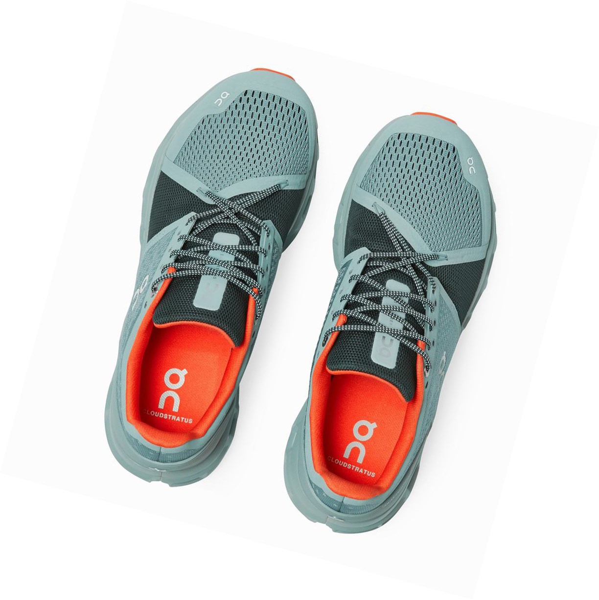 Scarpe Running Strada Uomo On Cloudstratus Verdi Scuro | 32XLESHJM